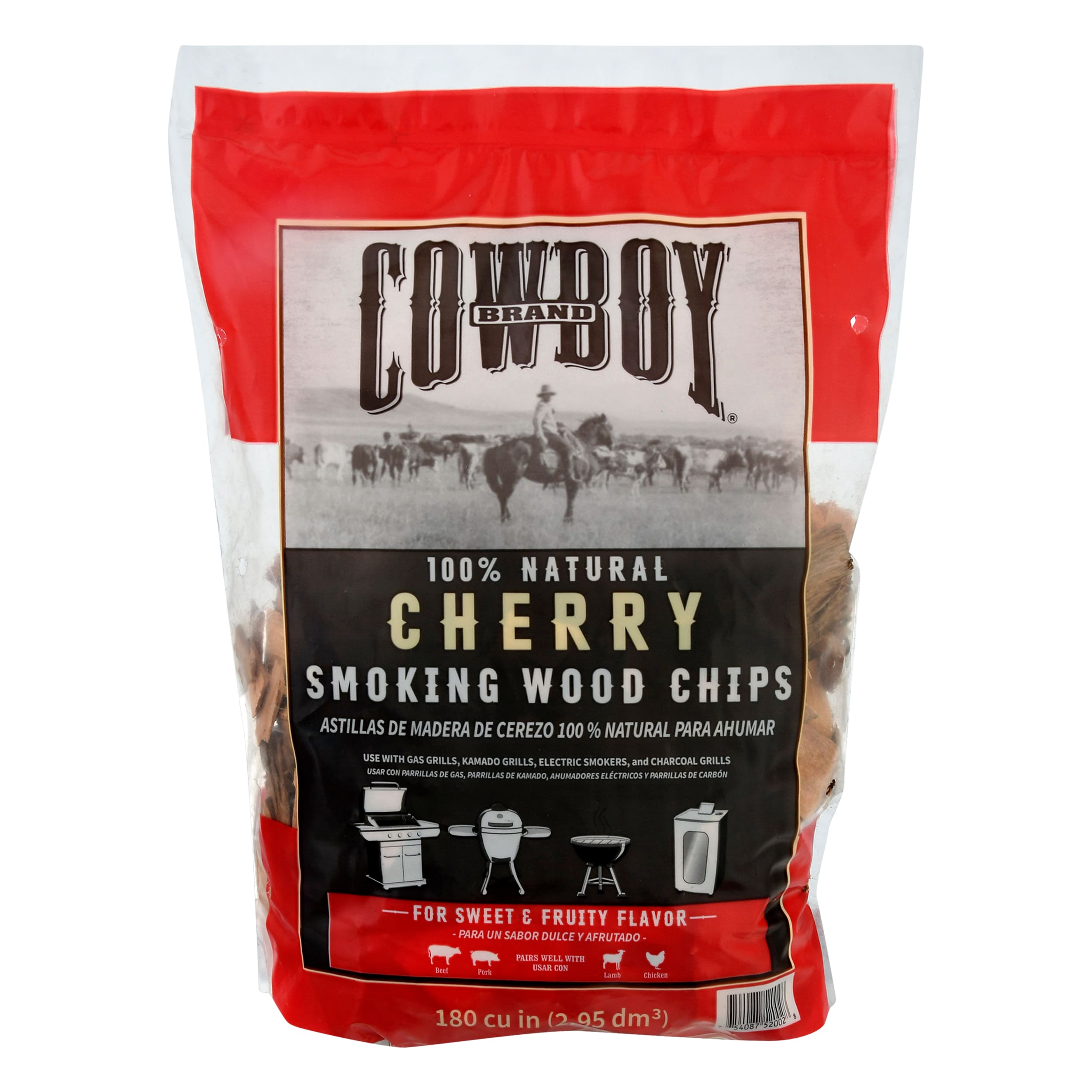Cowboy Charcoal Cherry 180 Cubic inch(es) Wood chips