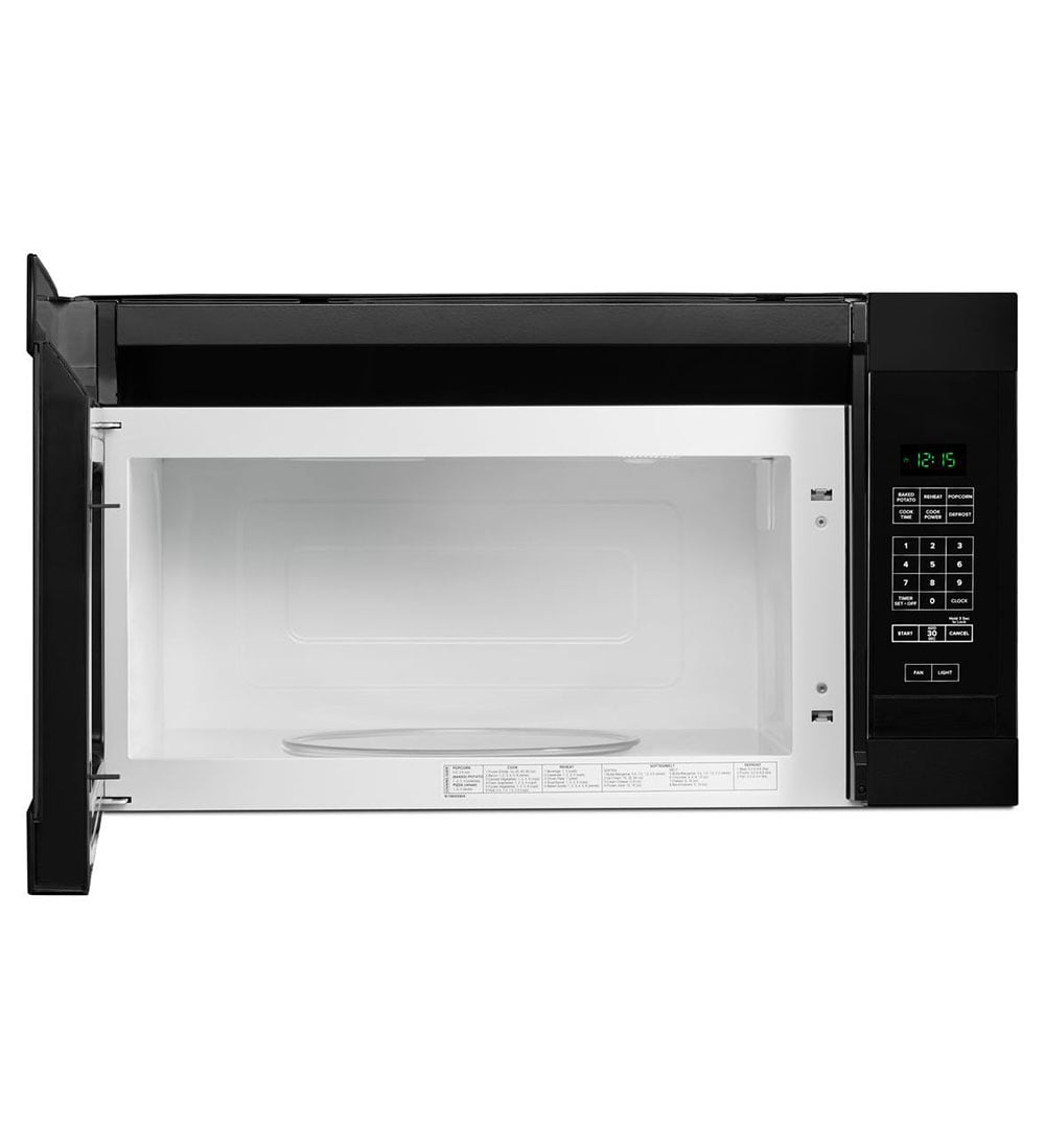 Amana 1 6 cu ft 1000 Watt Over the Range Microwave Black