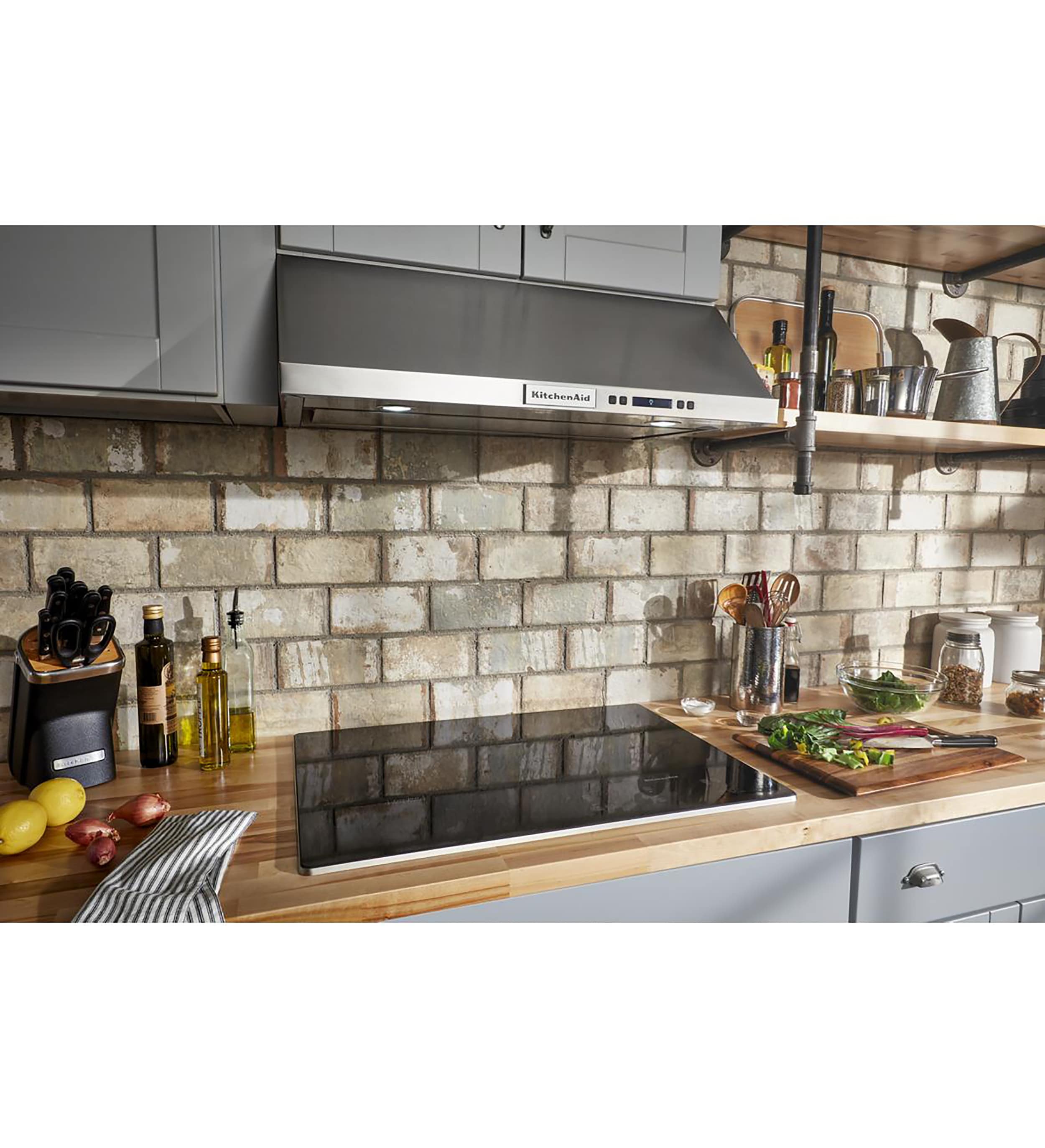 KitchenAid 36-in 5 burners Smooth Surface (Radiant) Stainless steel Electric Cooktop
