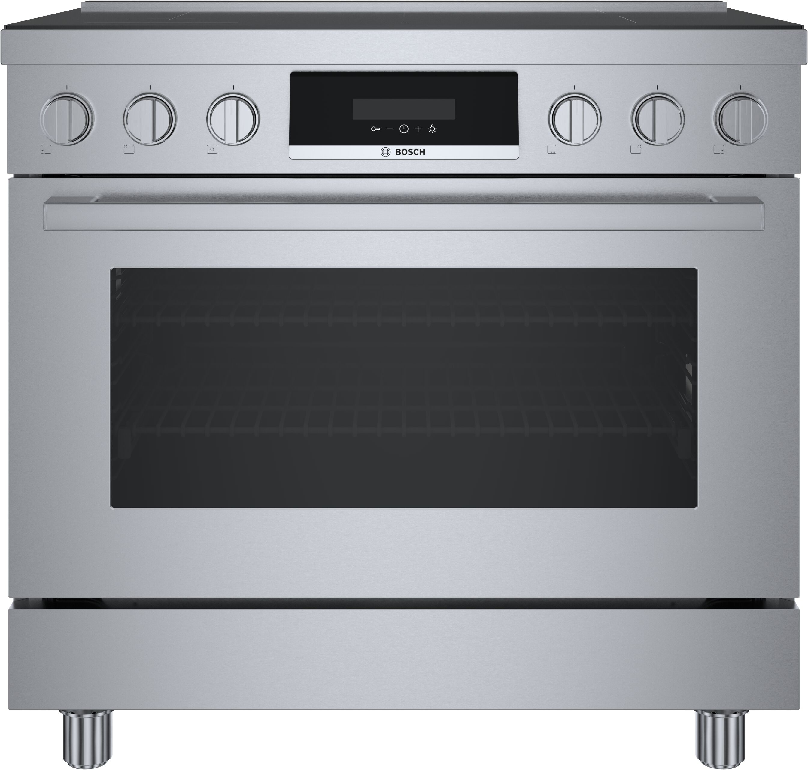 Bosch 800 Series 36-in 5 Burners 3.7-cu ft Convection Oven Freestanding Single Induction Range (Stainless Steel)