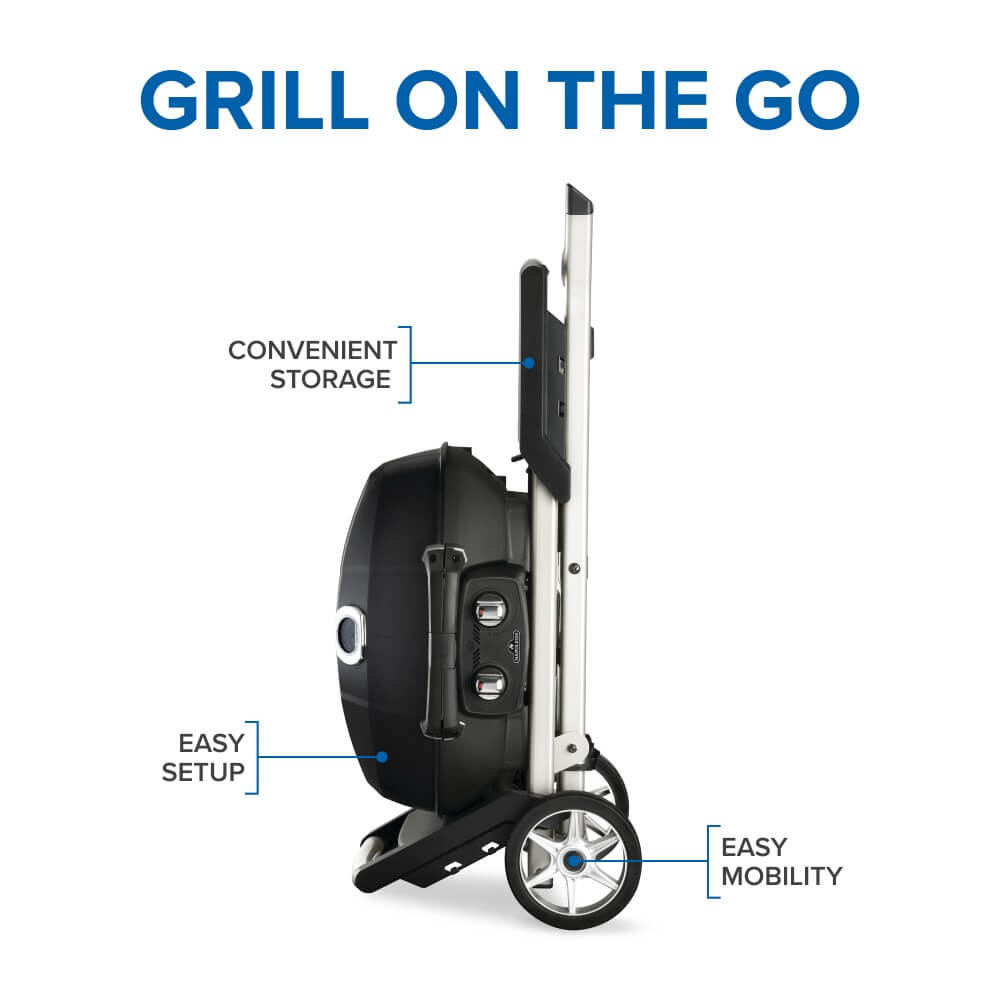 NAPOLEON TravelQ PRO Scissor Cart 285-Sq in Black Portable Liquid Propane Grill