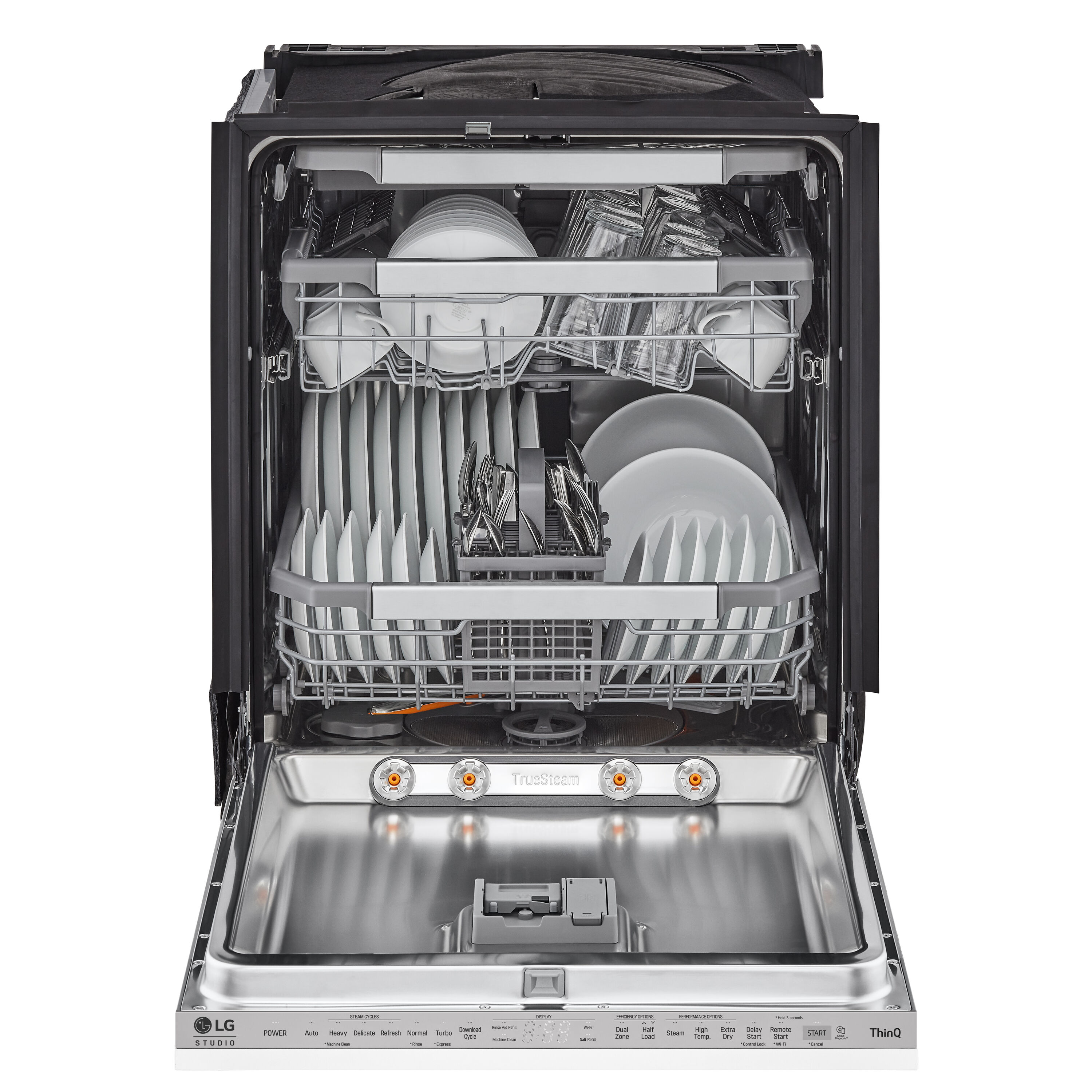 LG STUDIO Top Control 24 in Smart Built In Dishwasher With Third Rack Panel Ready ENERGY STAR 45 dBA