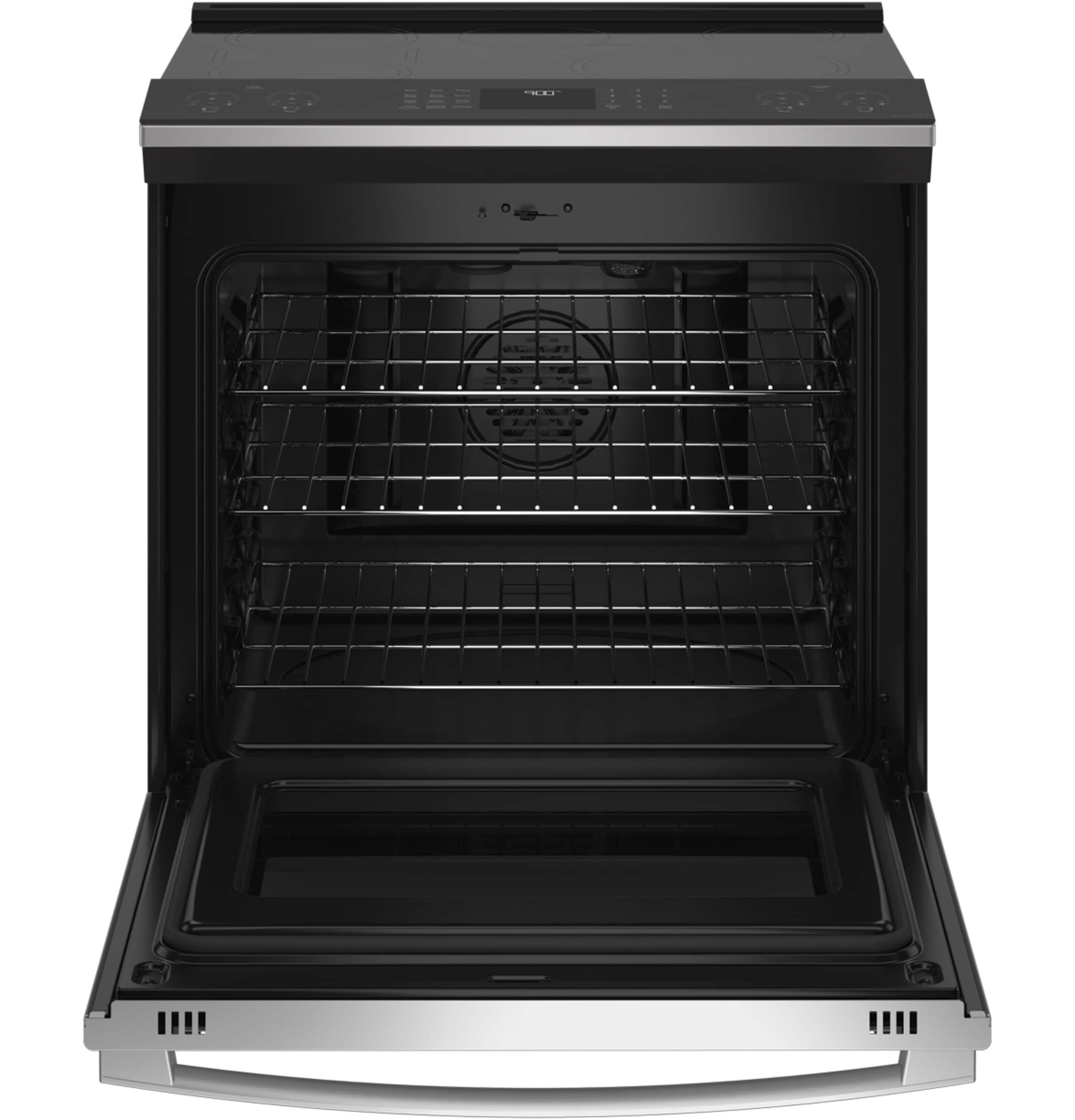 GE Profile 30-in 5 Burners 5.3-cu ft Air Fry Convection Oven Slide-in Single Induction Range (Fingerprint-resistant Stainless Steel)