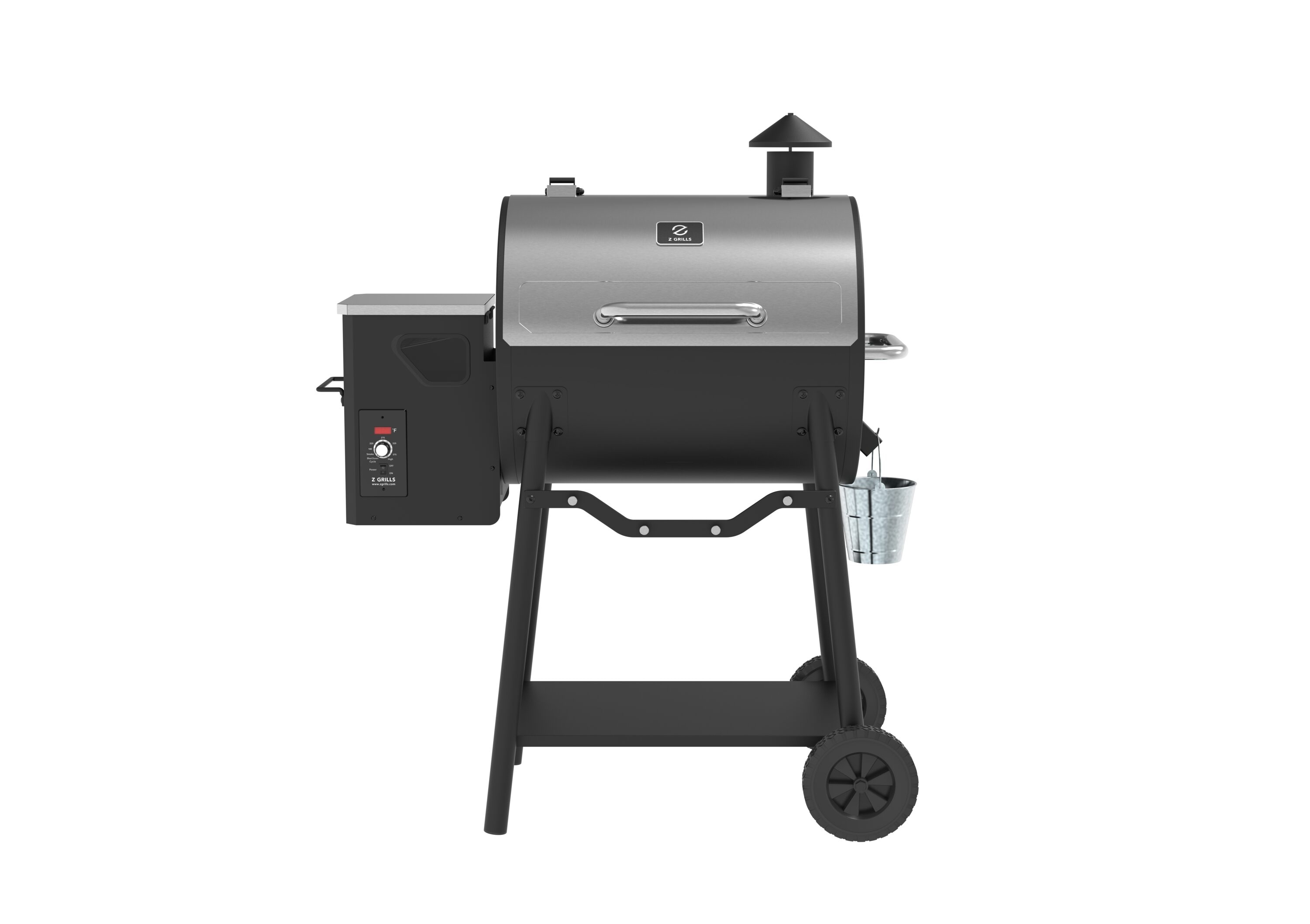 Z GRILLS ZGrill 585-Sq. in Silver Pellet Grill with Smart Compatibility