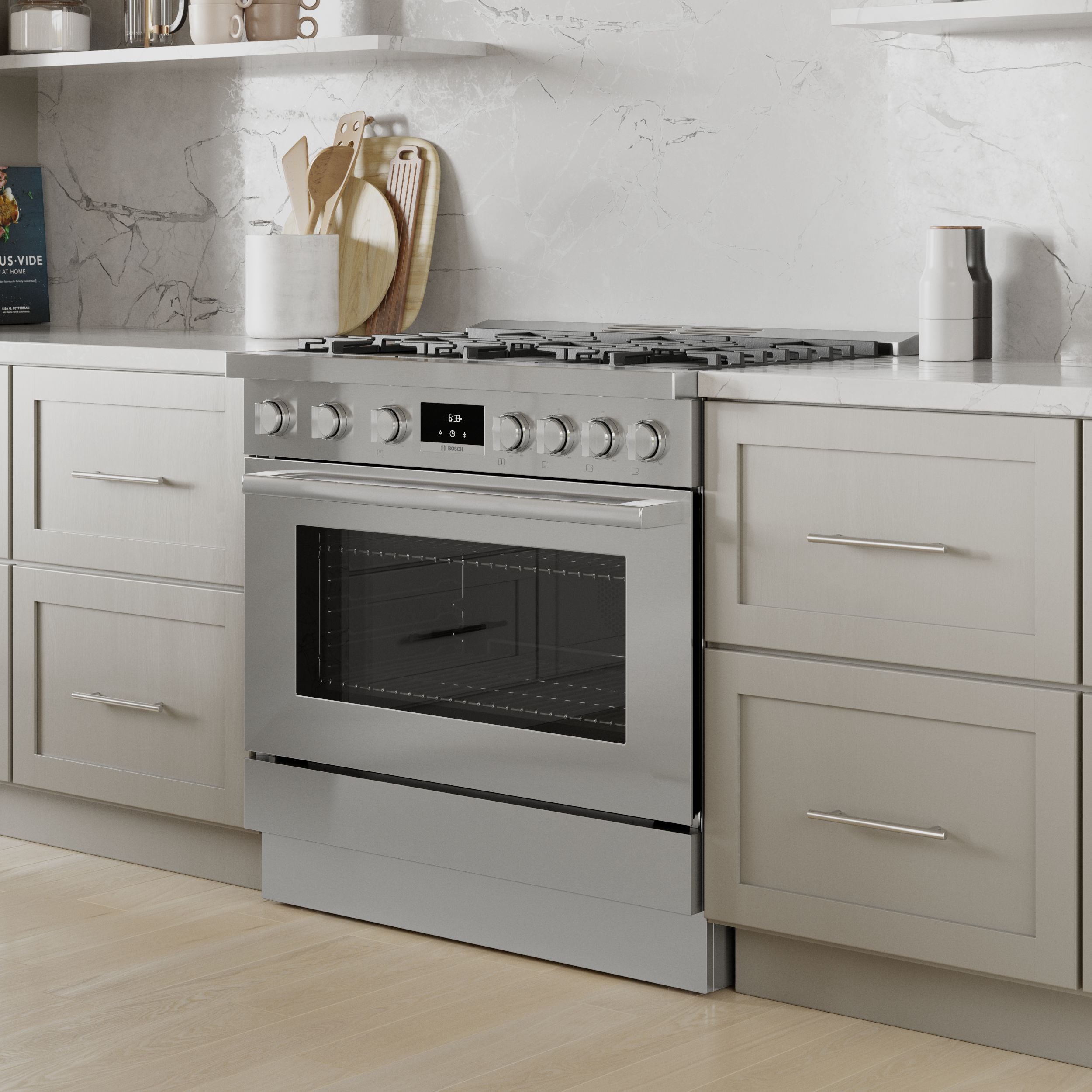 Bosch 36-in Gas range Toe kick ( Stainless Steel )