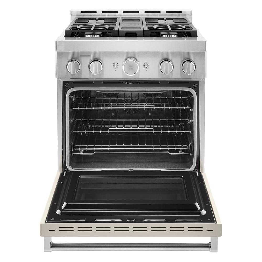 KitchenAid 30-in 4 burners 4.1-cu ft Convection Oven Freestanding Natural Gas Range ( Milkshake )