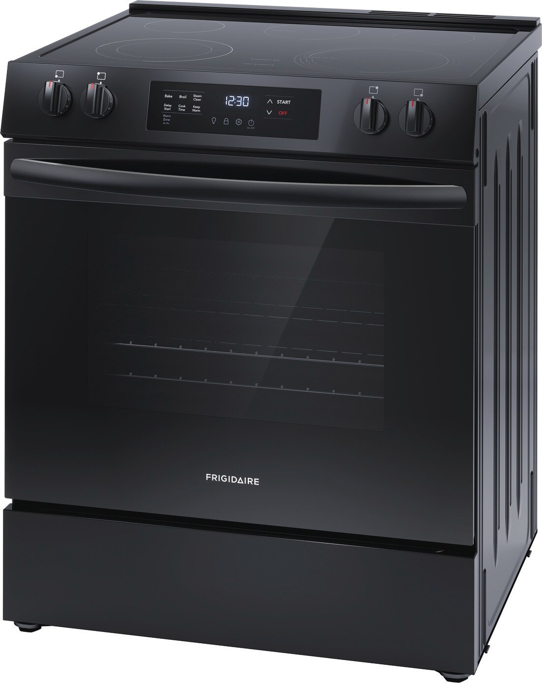 Frigidaire 30-in Glass Top 5 burners 5.3-cu ft Slide-In Electric Range Black )