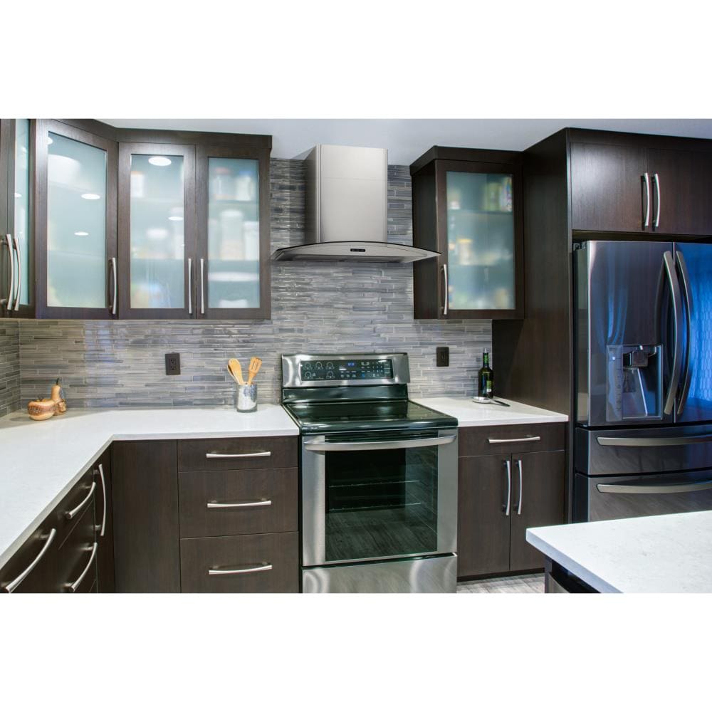 Broan Convertible Wall Mounted Range Hood Stainless Steel Actual 29 875 in