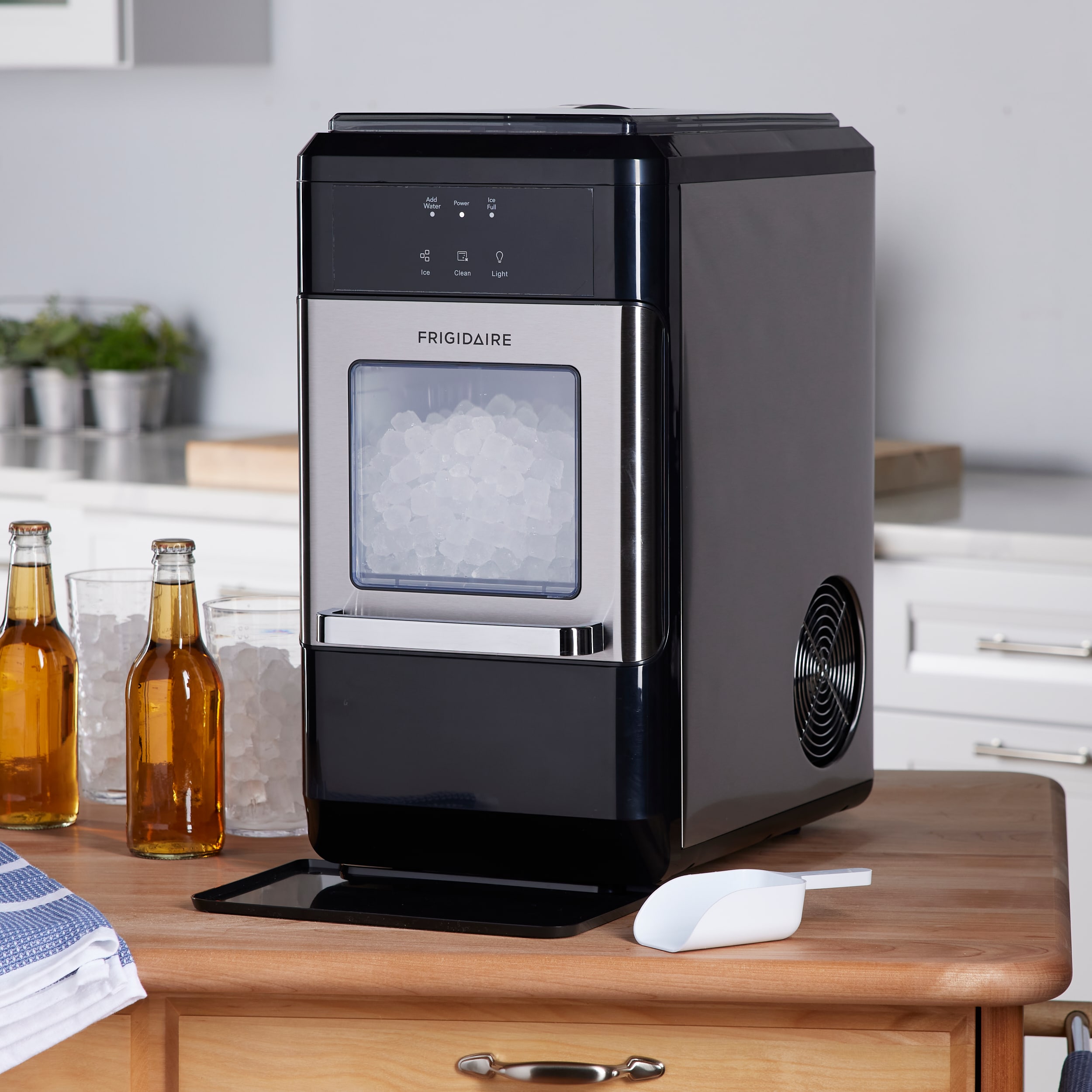 Frigidaire 44 lb Countertop or Portable Nugget Ice Maker Stainless Steel