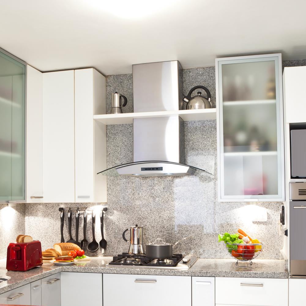 Windster Convertible Stainless Steel Wall Mounted Range Hood Common 36 Inch Actual 35 5 in