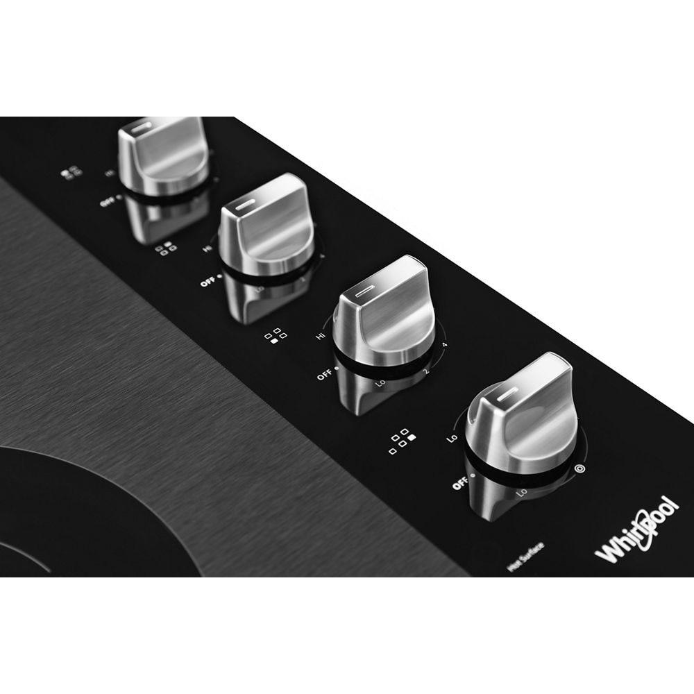 Whirlpool 30-in 4 burners Smooth Surface (Radiant) Stainless steel Electric Cooktop
