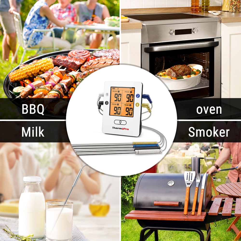 ThermoPro TP25W Extended 650-Ft Range Digital Leave-in Bluetooth Compatibility Meat Thermometer