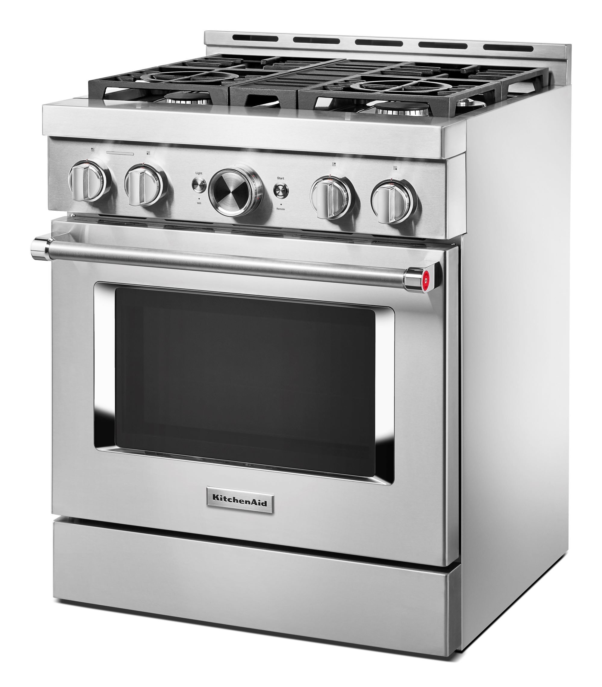 KitchenAid 30-in 4 burners 4.1-cu ft Convection Oven Freestanding Natural Gas Range ( Stainless steel )