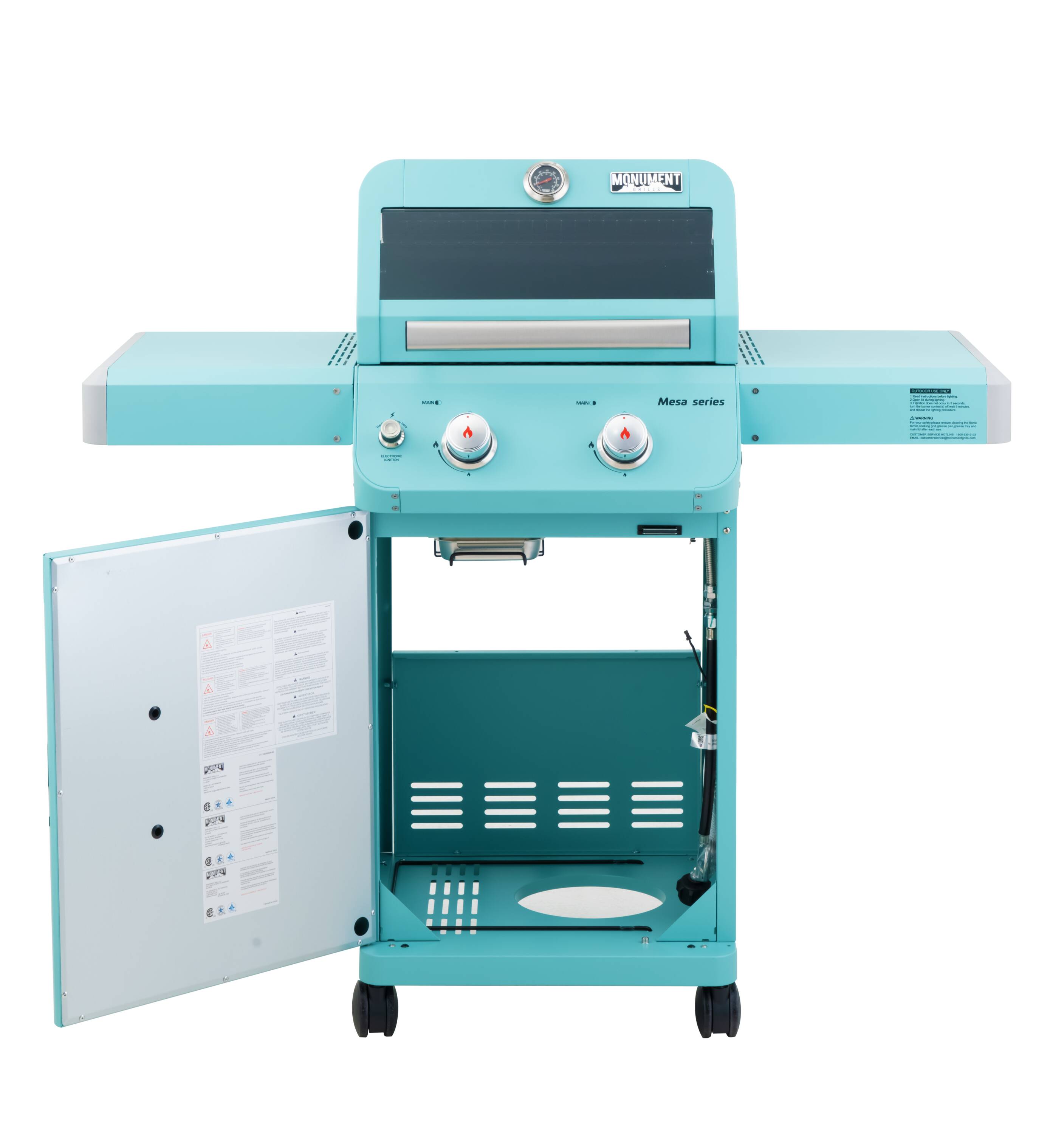 Monument 200G Green 2 -Burner Liquid Propane Gas Grill