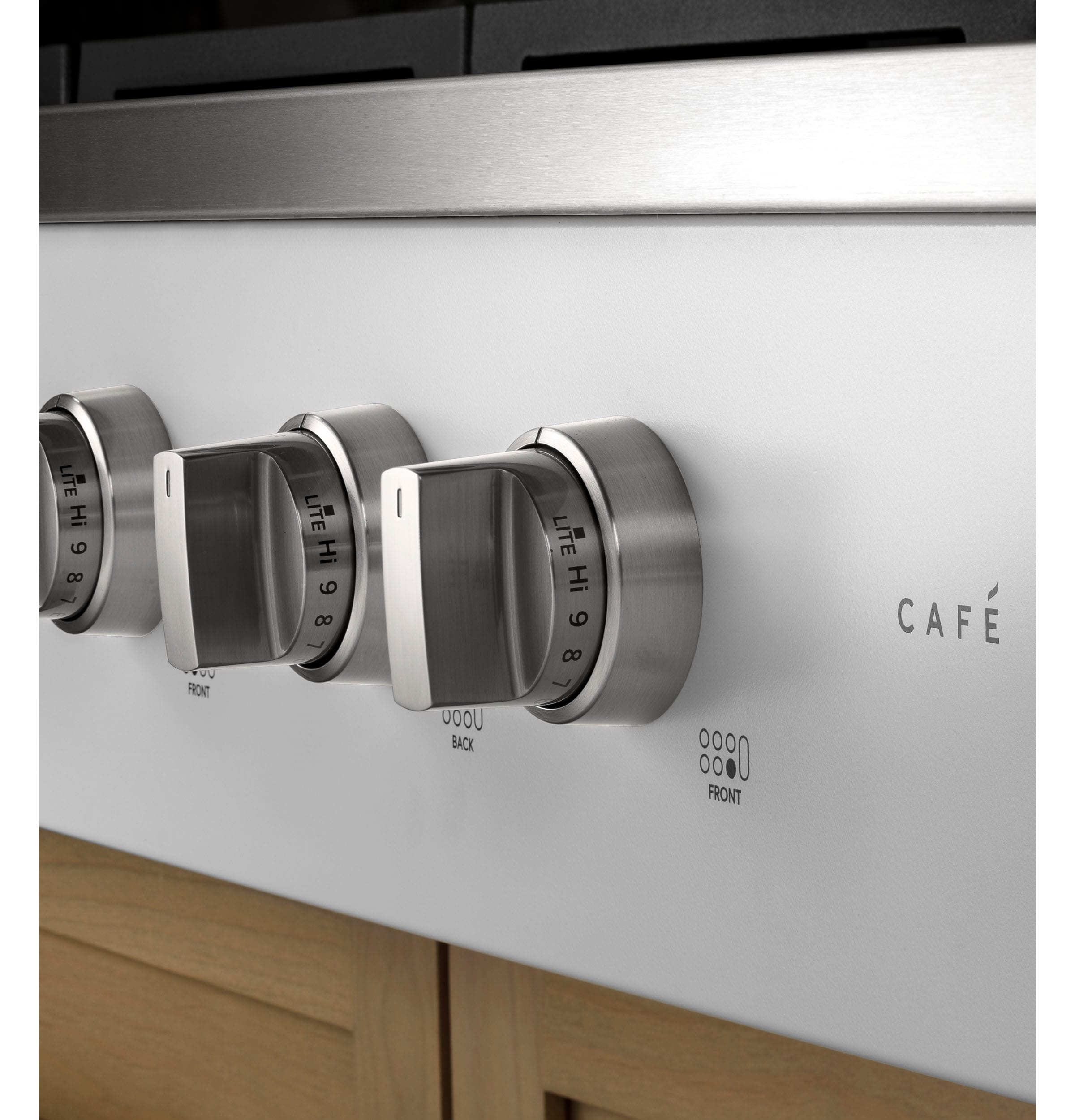 Cafe 36-in Gas range Handle and knob kit ( Brushed Stainless )
