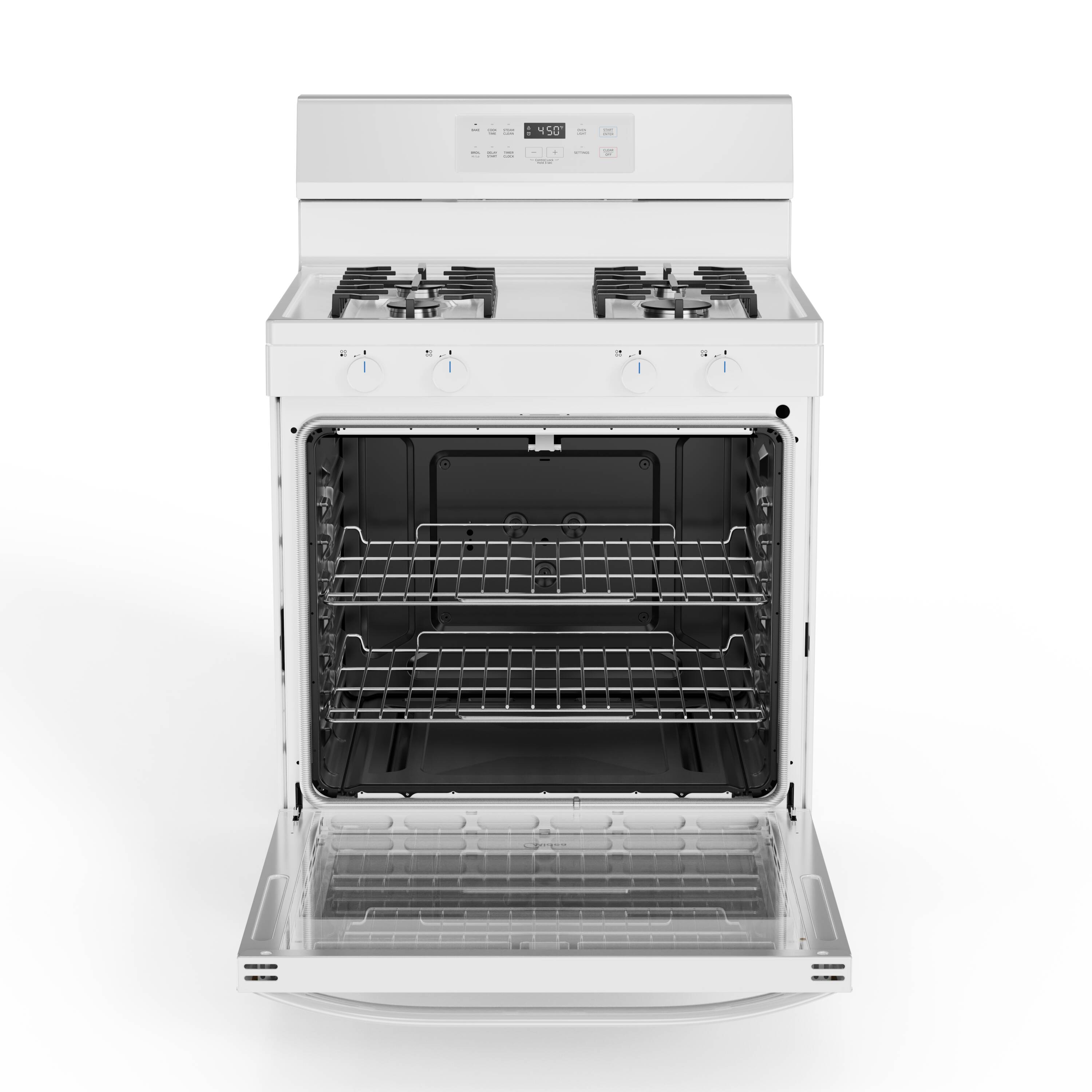 Midea 30-in 4 burners 6.1-cu ft Freestanding Natural Gas Range ( White )