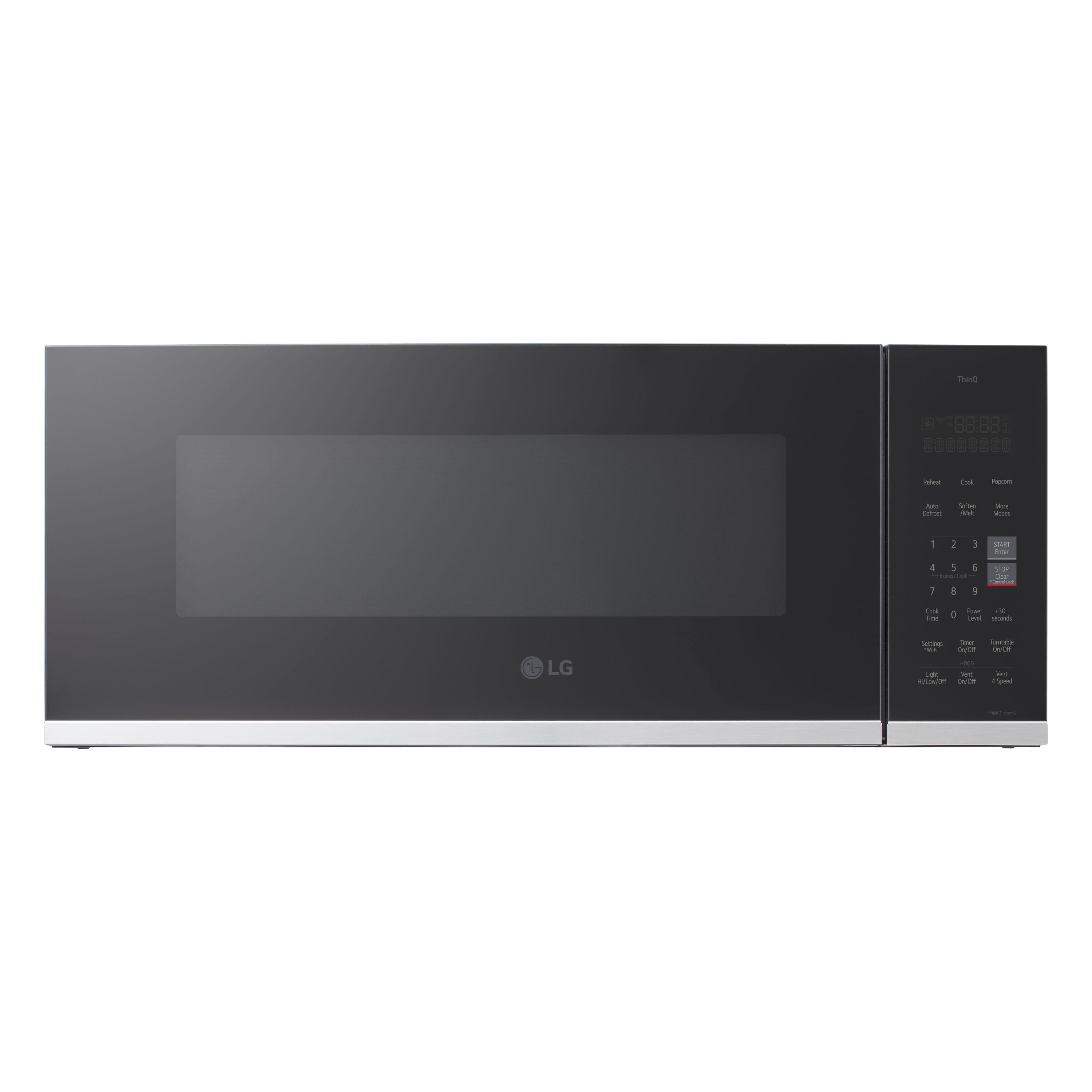 LG 1 3 cu ft 1000 Watt Low Profile 29 88 in Over the Range Microwave with Sensor Cooking Printproof Stainless Steel