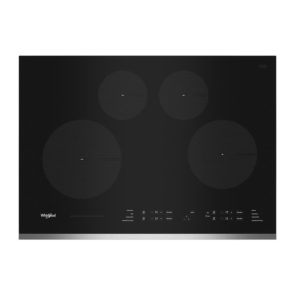 Whirlpool 30-in 4 burners Stainless steel Induction Cooktop