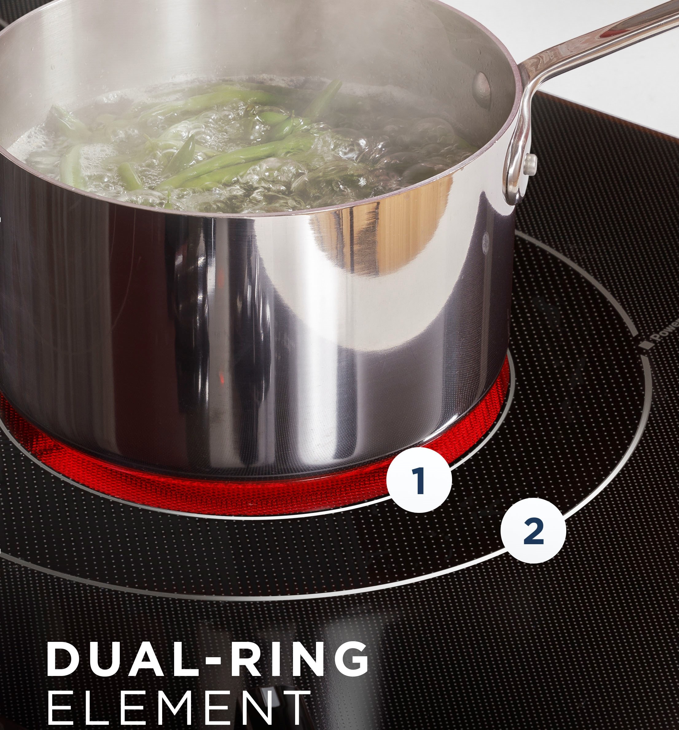 GE 30-in 5 burners Smooth Surface (Radiant) Black Electric Cooktop