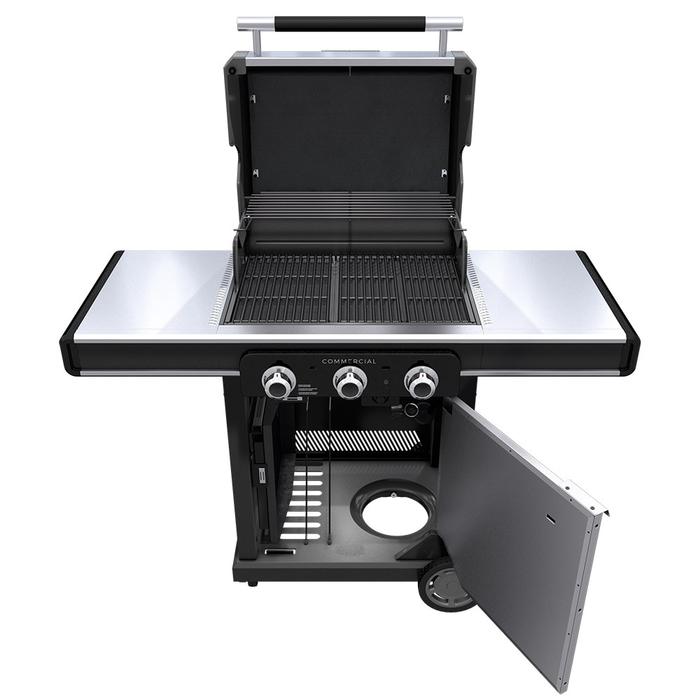 Charbroil Commercial Series Grill and Griddle Combo Stainless Steel 3 -Burner Infrared Liquid Propane and Natural Gas Grill