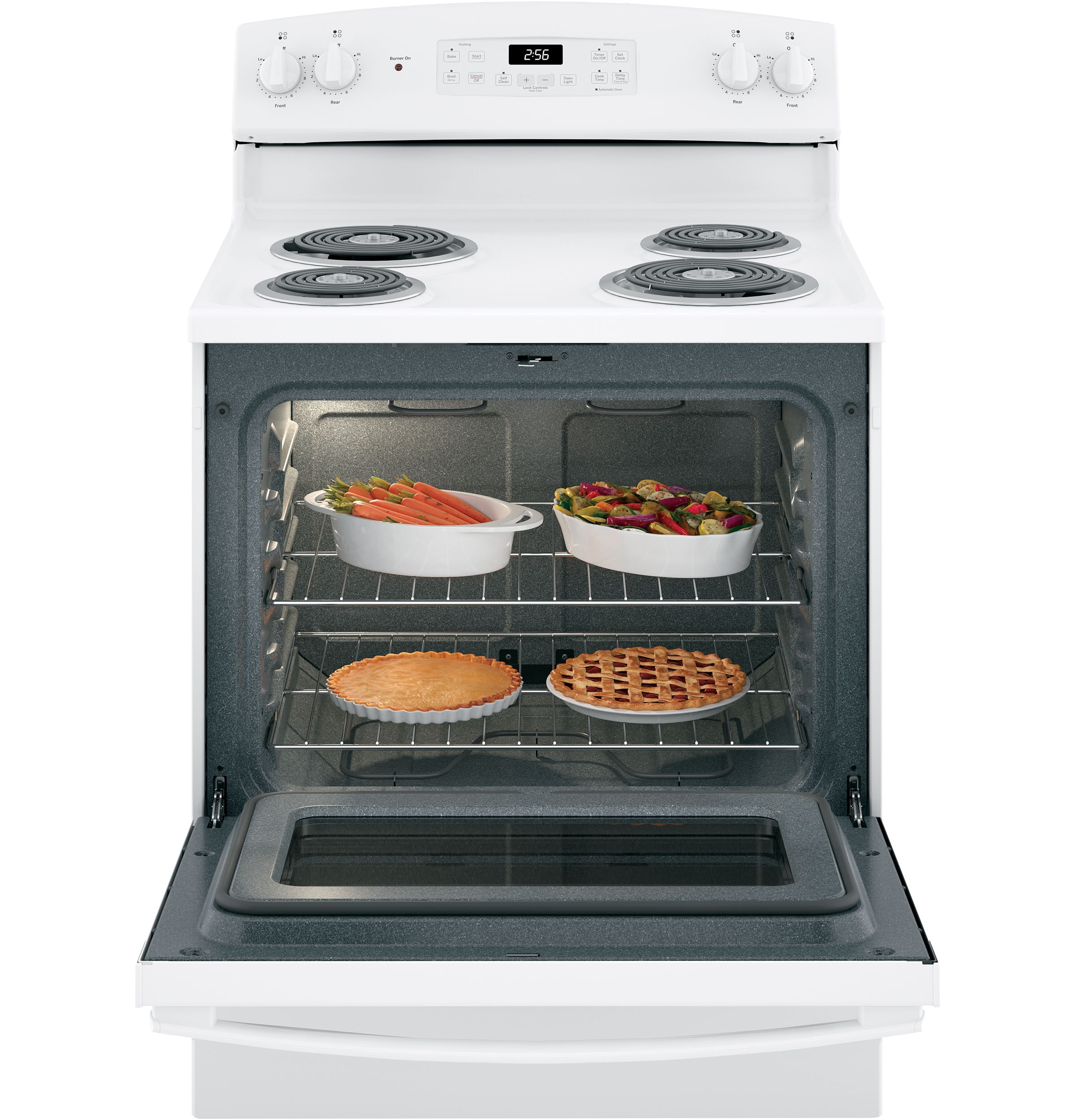 GE 30-in 4 burners 5.0-cu ft Freestanding Electric Range ( White )