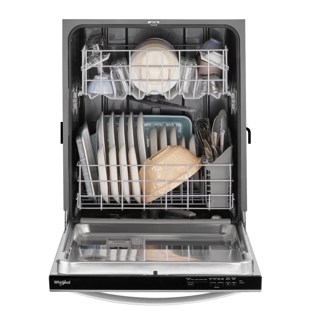 Whirlpool Top Control 24 in Built In Dishwasher Fingerprint Resistant Stainless Steel 55 dBA