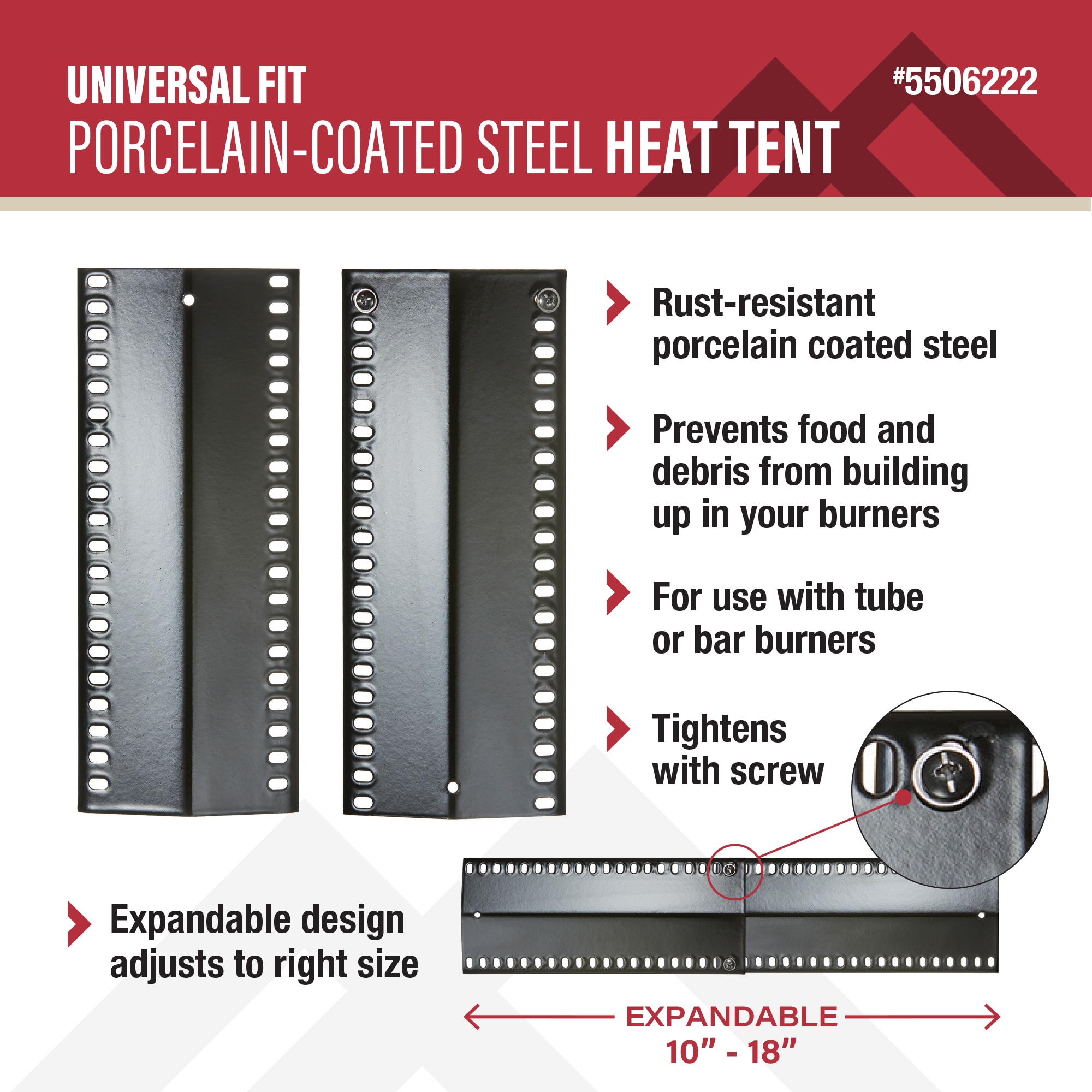 Master Forge 18-in x 4.19-in Porcelain-coated steel Heat plate
