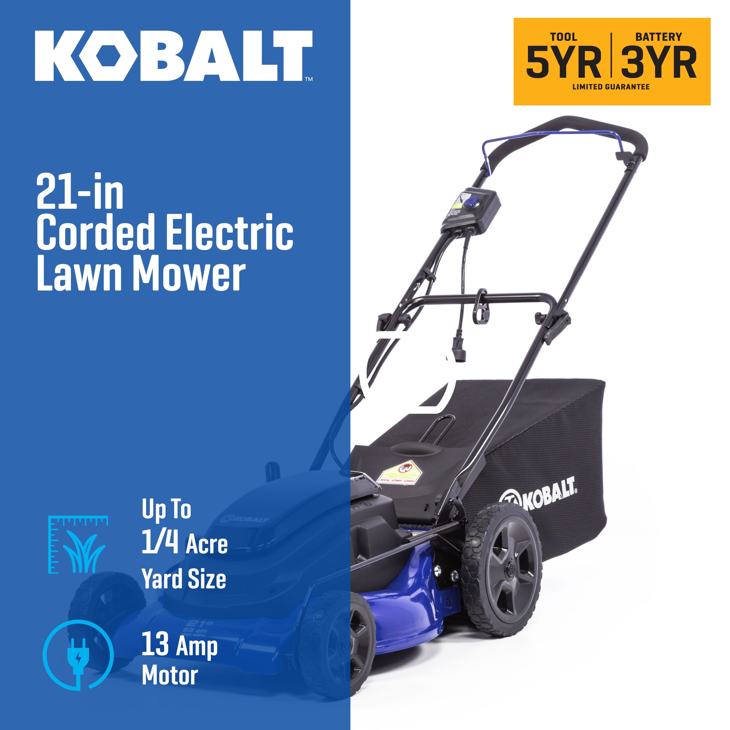 Kobalt 13 -Amp 21-in Corded Lawn Mower
