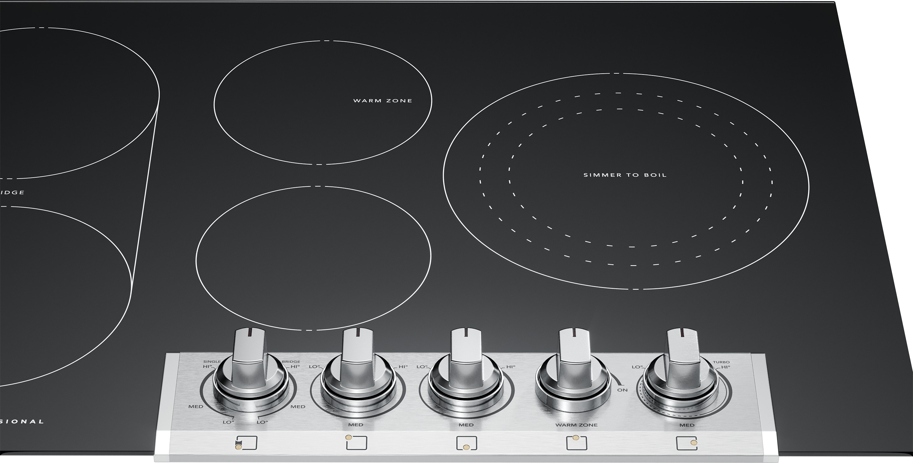 Frigidaire Professional 30-in 5 burners Smooth Surface (Radiant) Stainless steel Electric Cooktop with Bridge Element