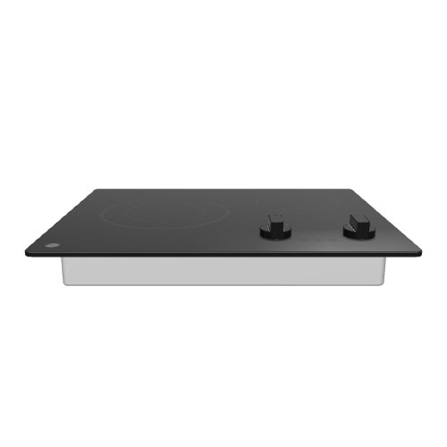 GE 21-in 2 burners Smooth Surface (Radiant) Black Electric Cooktop