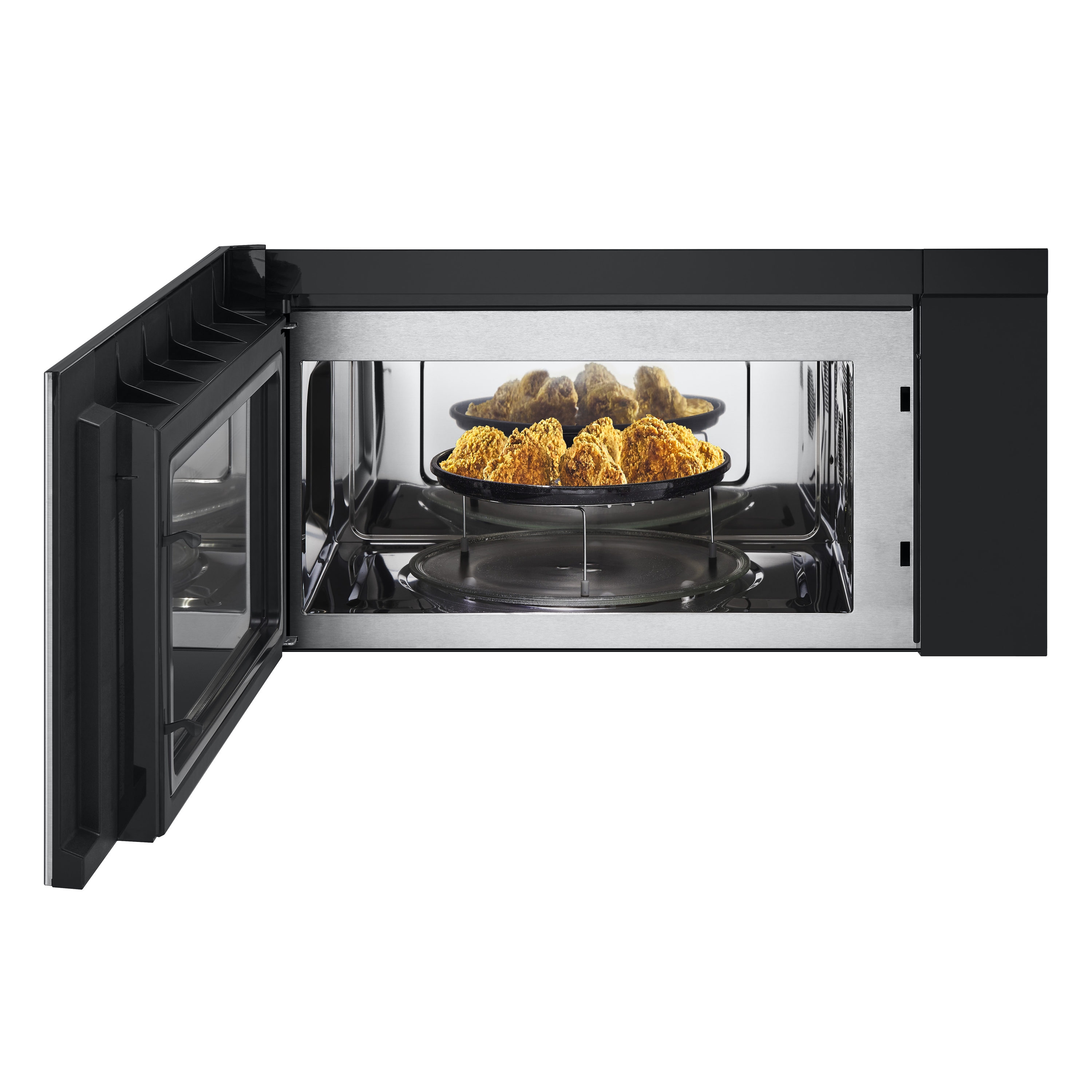 LG 1 7 cu ft 1650 Watt Smart Over the Range Convection Microwave with Sensor Cooking Printproof Stainless Steel
