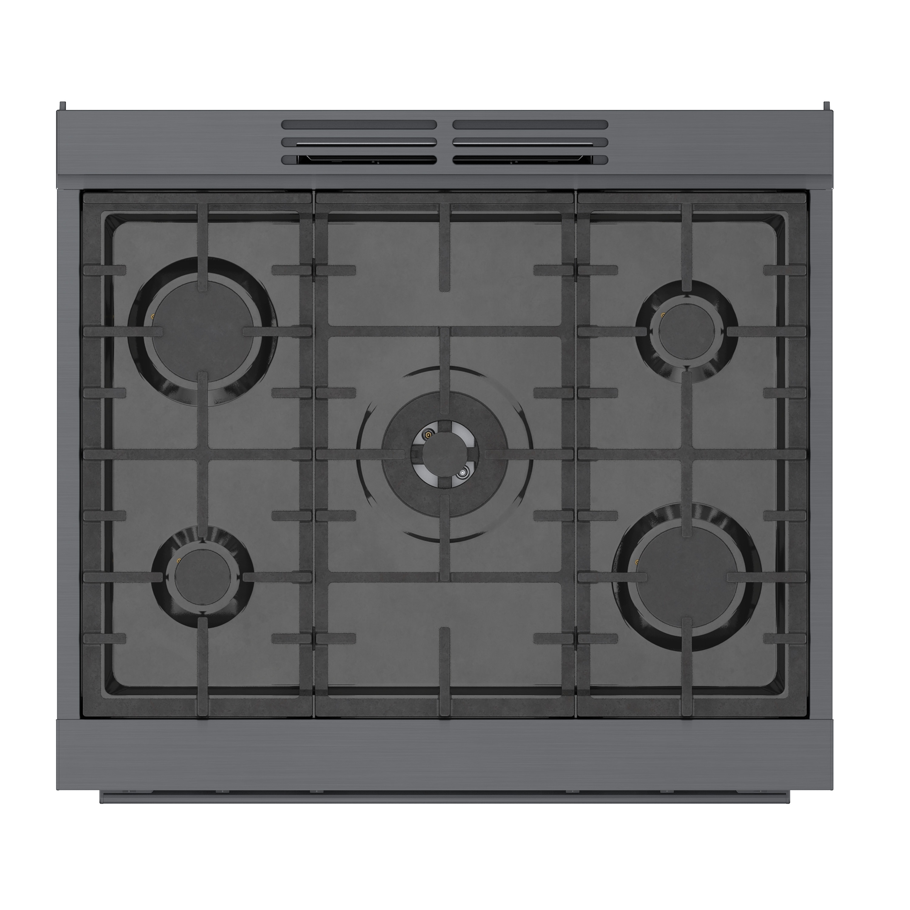 Bosch 800 Series Industrial Style 30-in 5 burners 3.7-cu ft Convection Oven Freestanding Natural Gas Range ( Black stainless steel )