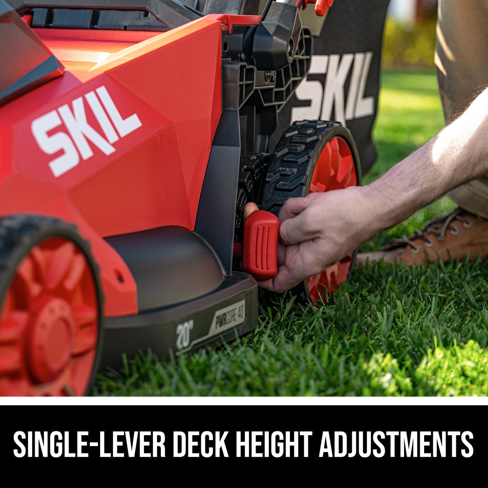 SKIL PWR CORE 40-volt, 20-in Push Battery Walk Mower with (1) 6 Ah Battery Included