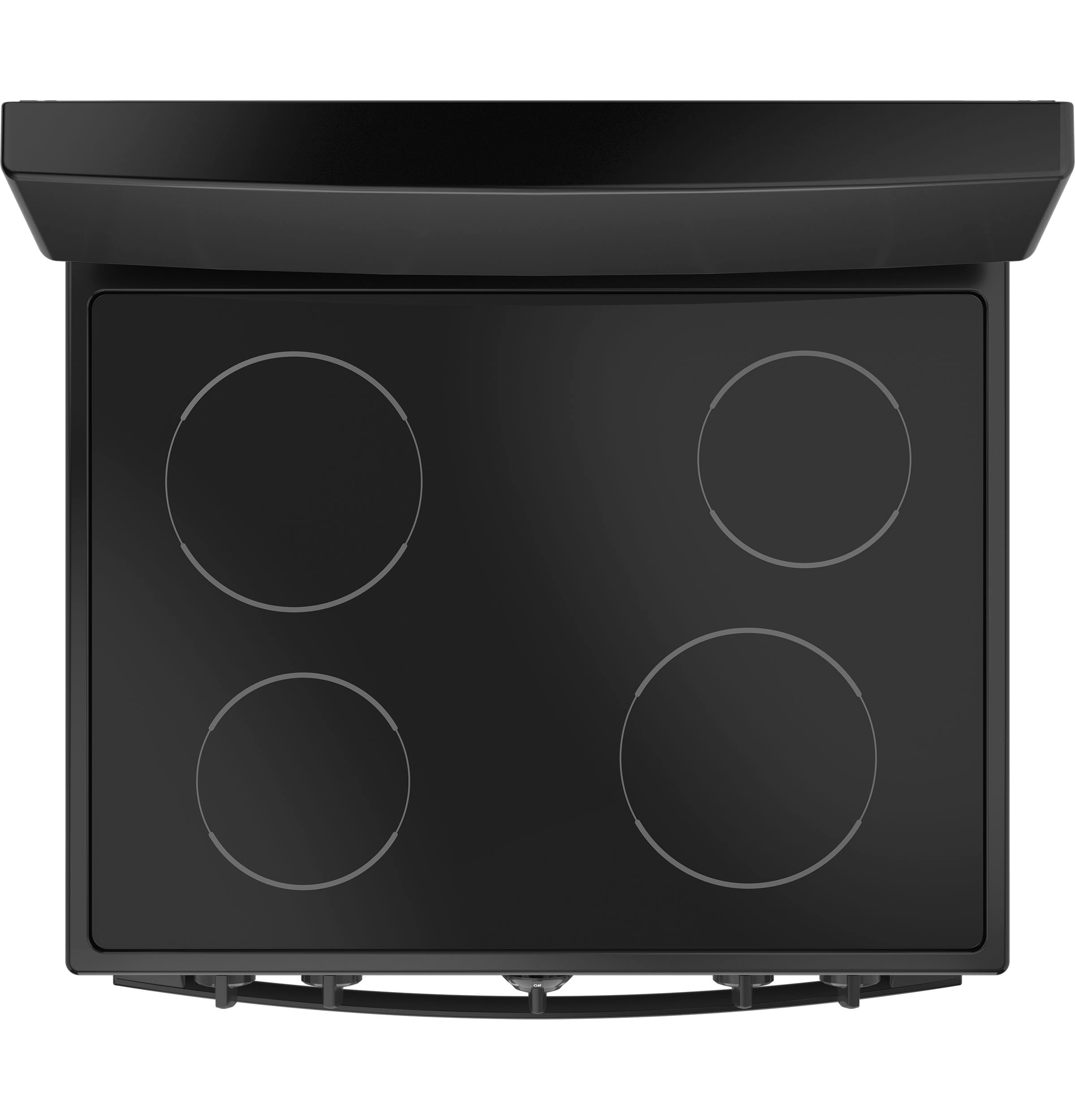 GE 30-in Glass Top 4 burners 5.0-cu ft Freestanding Electric Range ( Black )