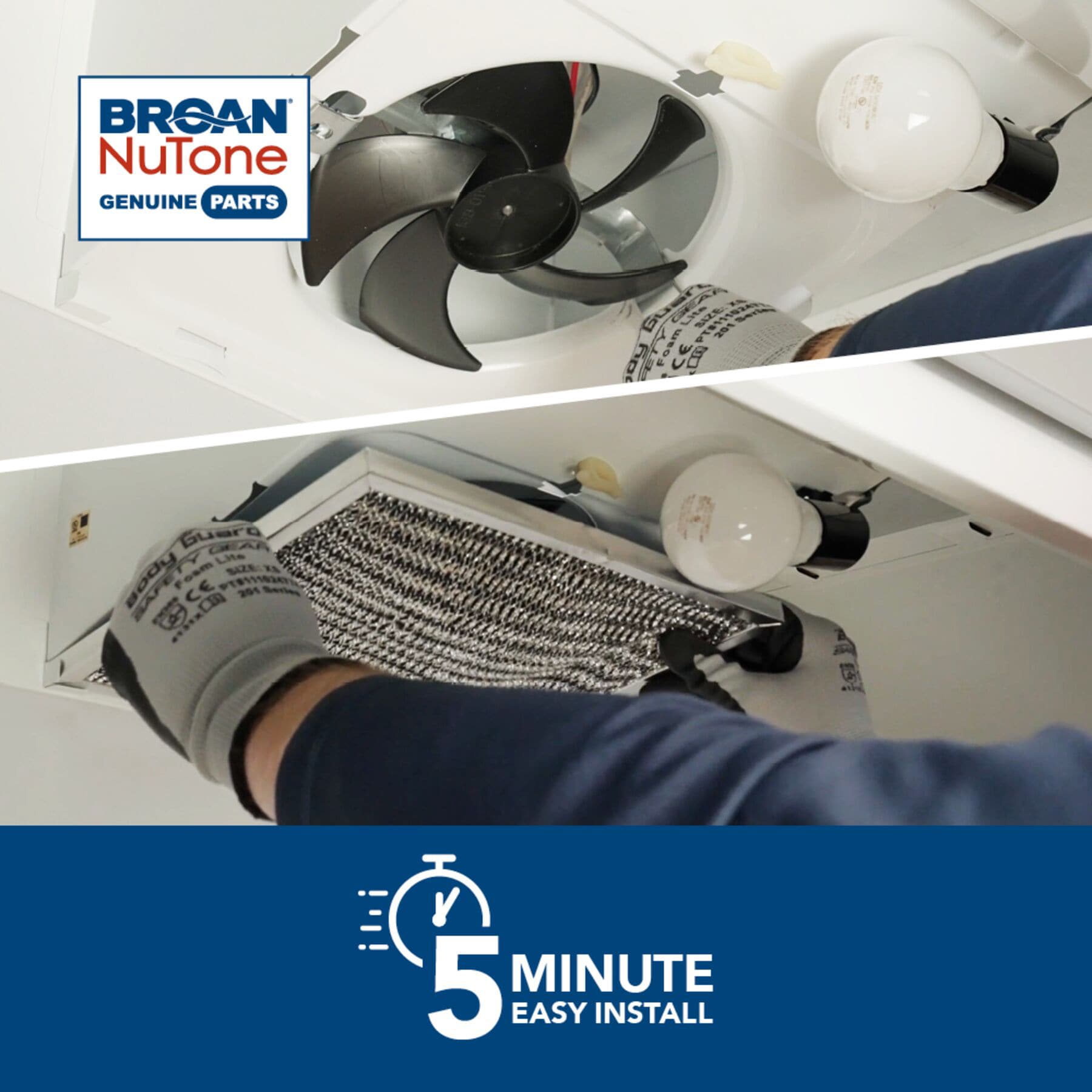 Broan-NuTone Undercabinet range hood Fan assembly Black