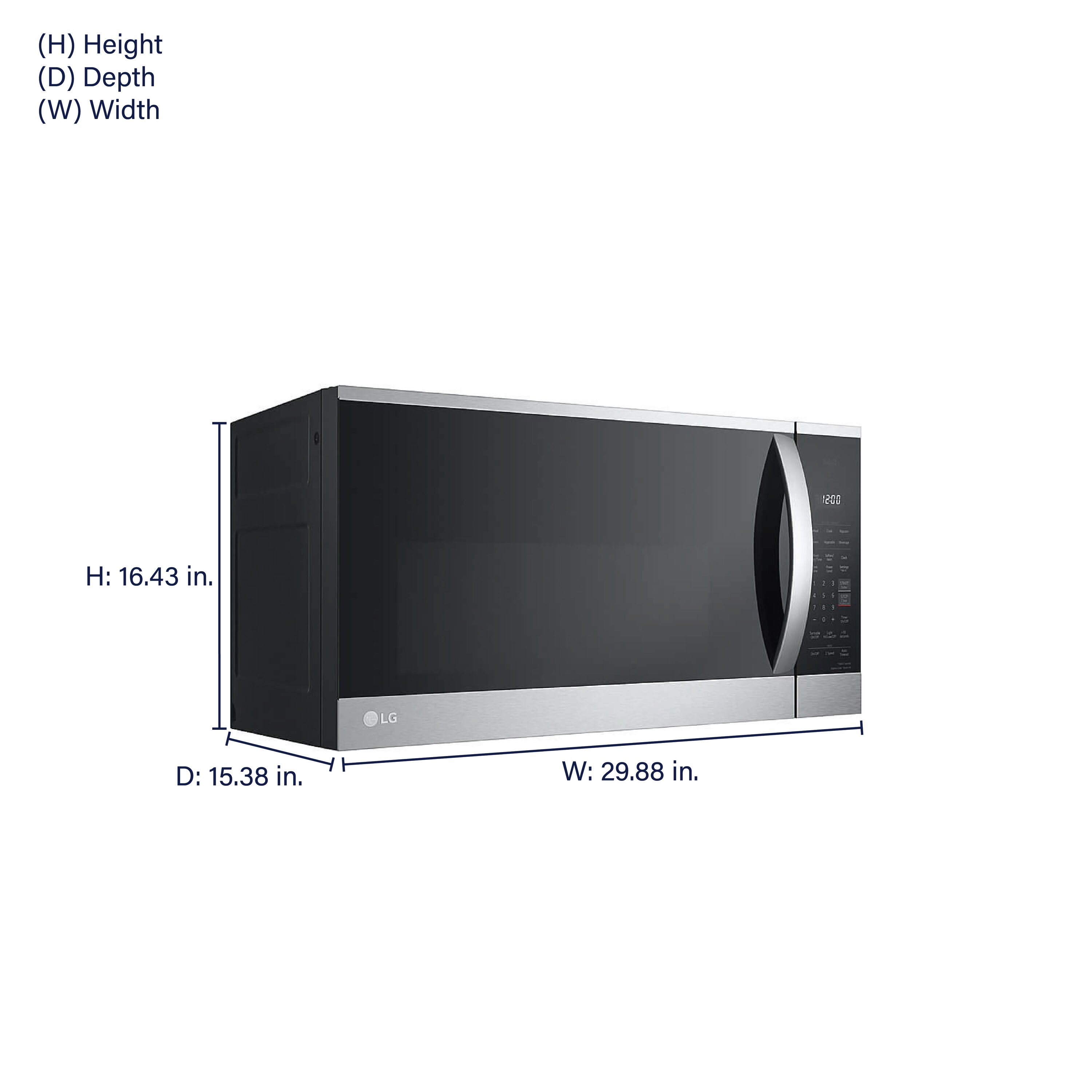 LG 1 8 cu ft 1000 Watt Smart Over the Range Microwave with Sensor Cooking Printproof Stainless Steel
