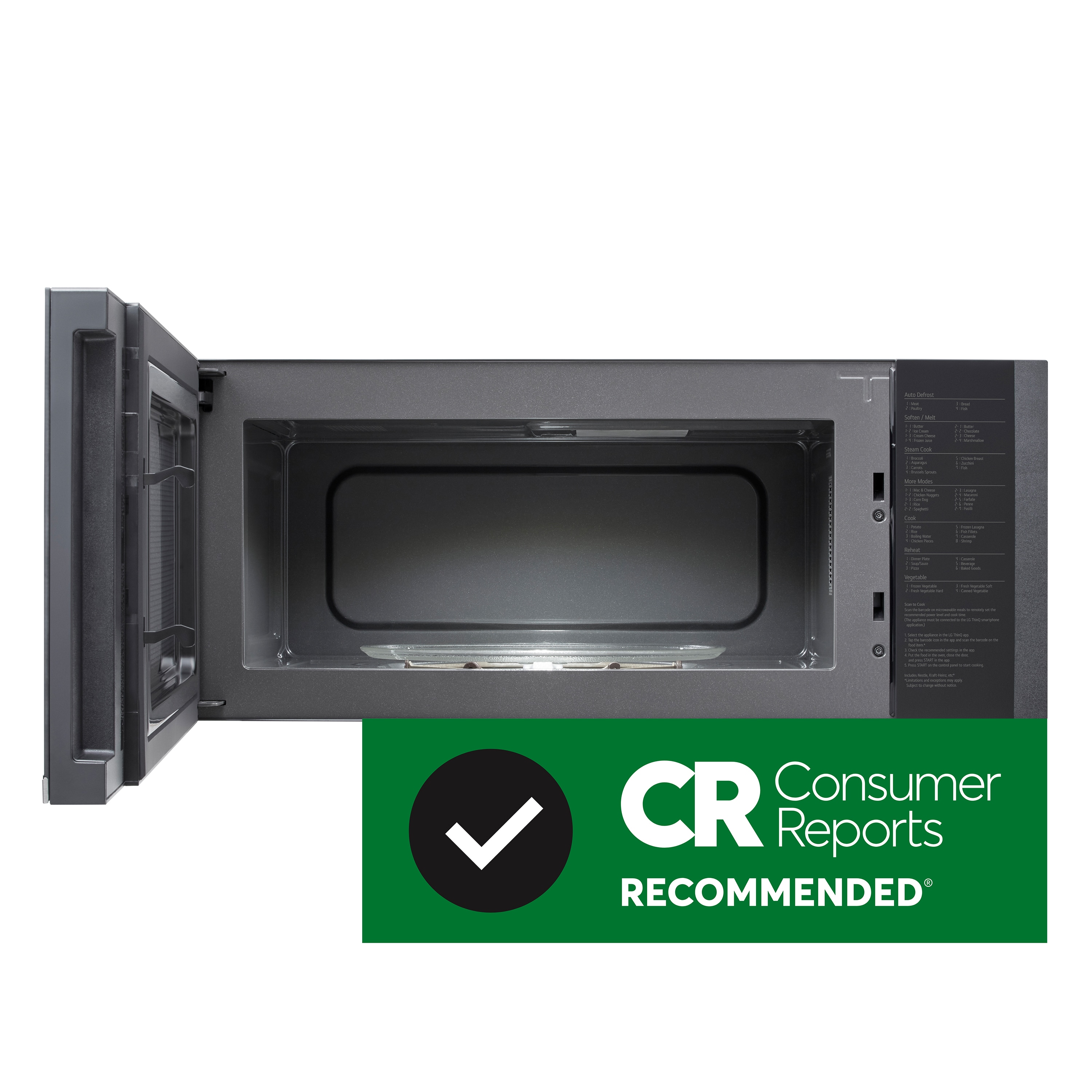 LG 1 3 cu ft 1000 Watt Smart Over the Range Microwave with Sensor Cooking Printproof Stainless Steel