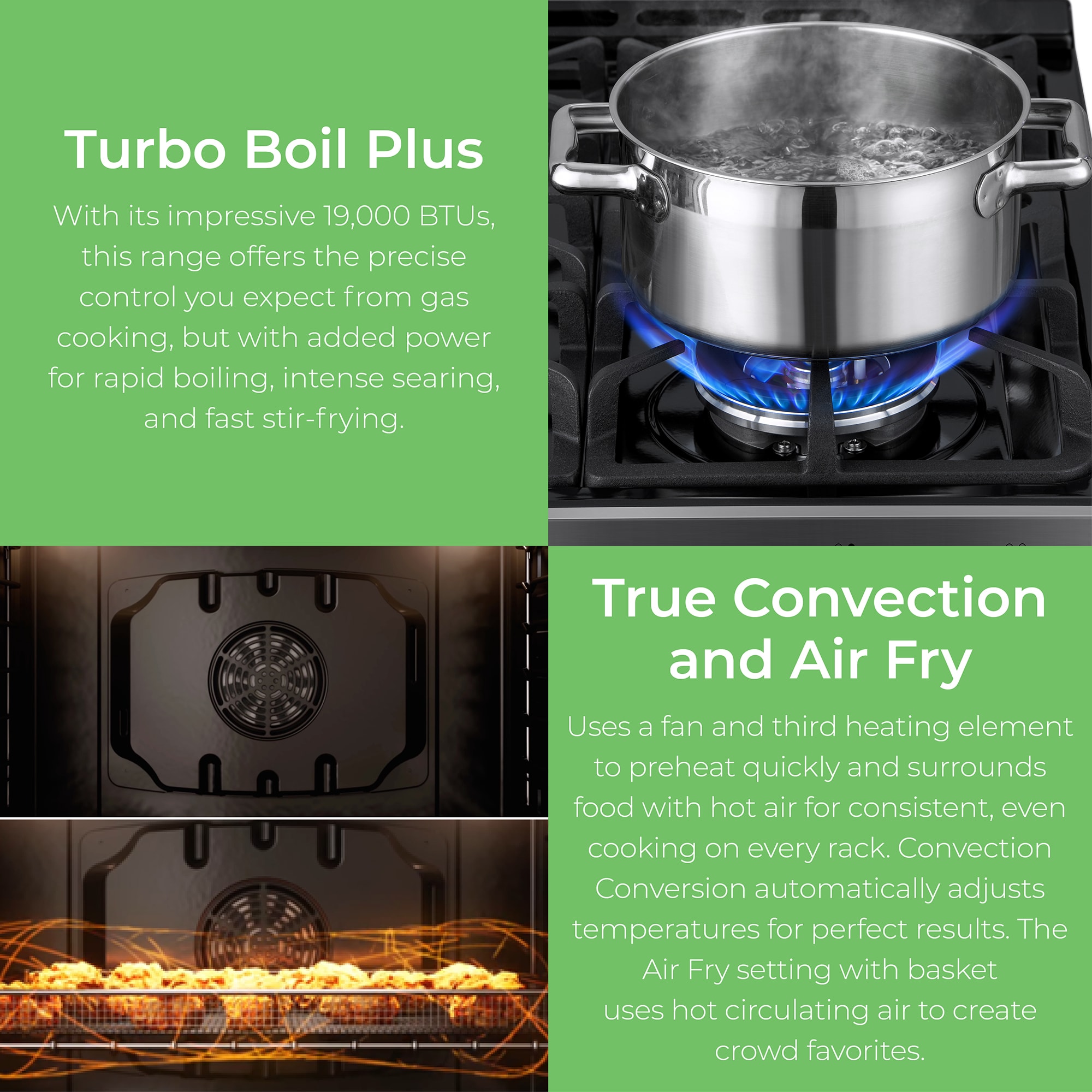 Kenmore 30-in 5 burners 5.6-cu ft Air Fry Convection Oven Freestanding Natural Gas Range ( Stainless Steel )