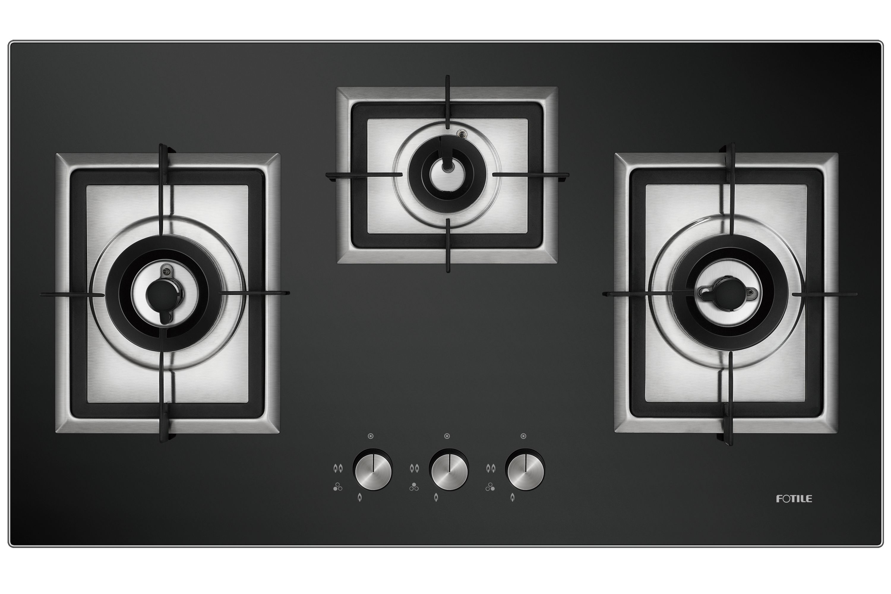 FOTILE EPS With Total 35K BTU 34-in 3 burners Black Gas Cooktop