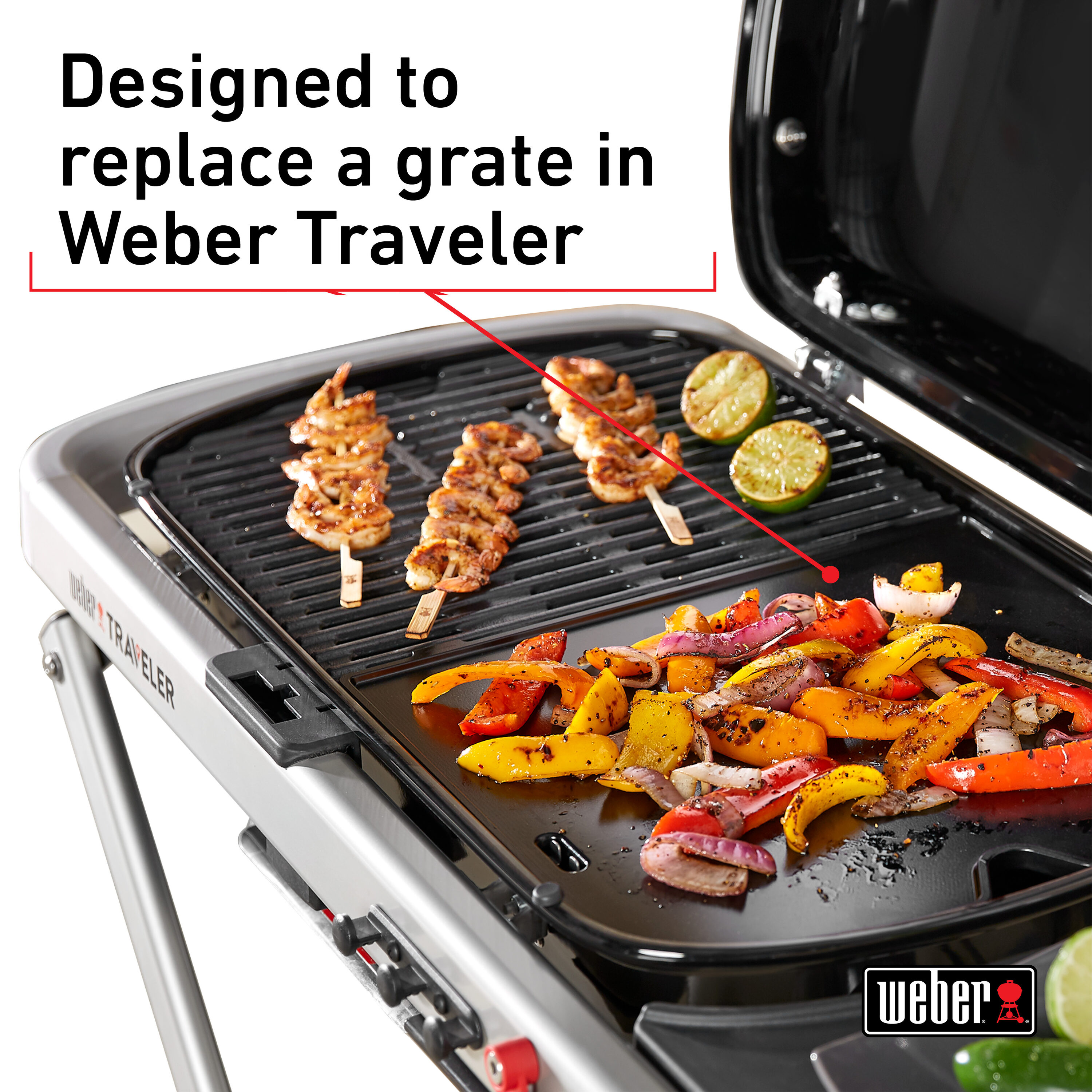 Weber Traveler Series Porcelain-Enameled Cast-Iron Non-Stick Griddle