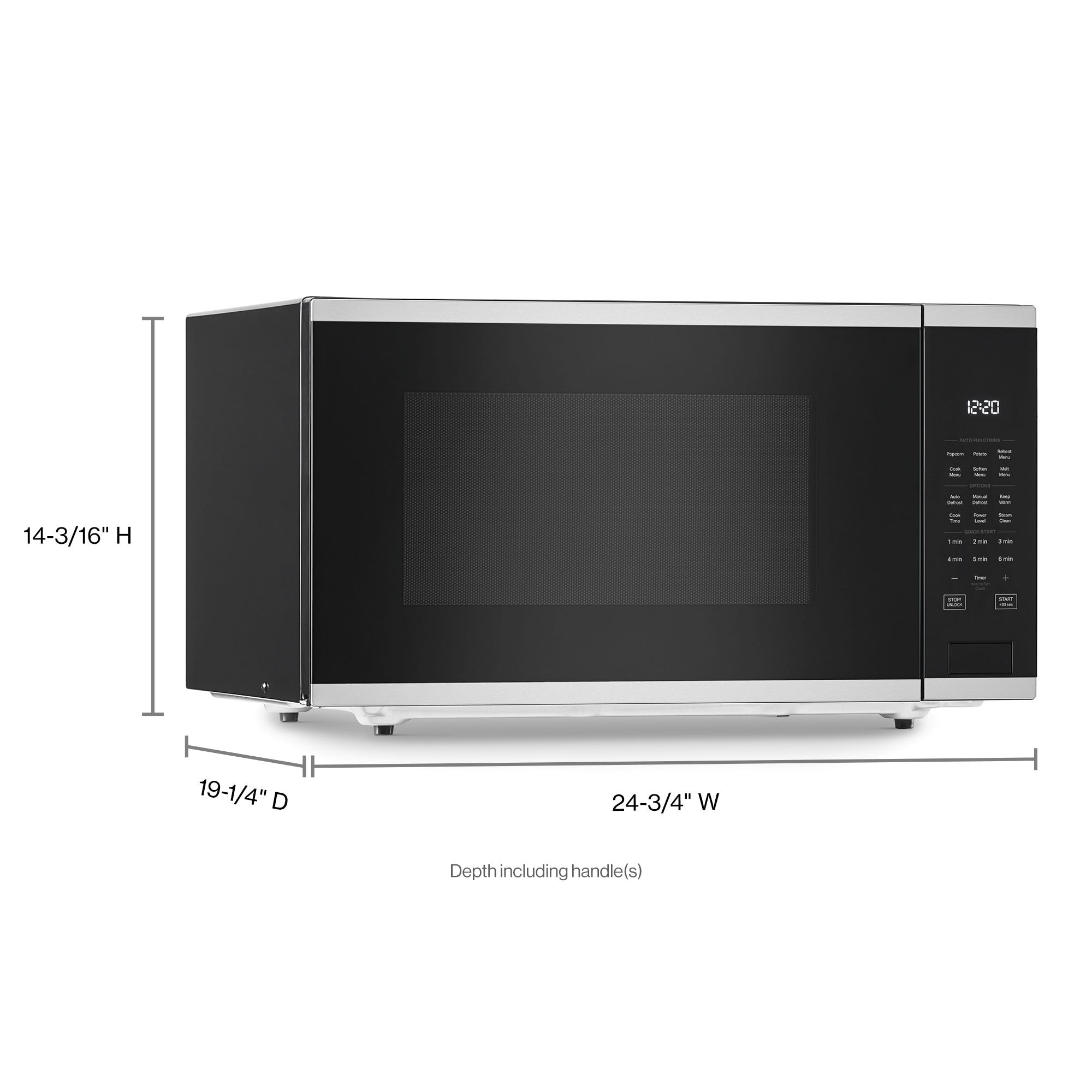 2 2 cu ft 1700 Watt Sensor Cooking Controls Countertop Microwave Fingerprint Resistant Stainless Steel
