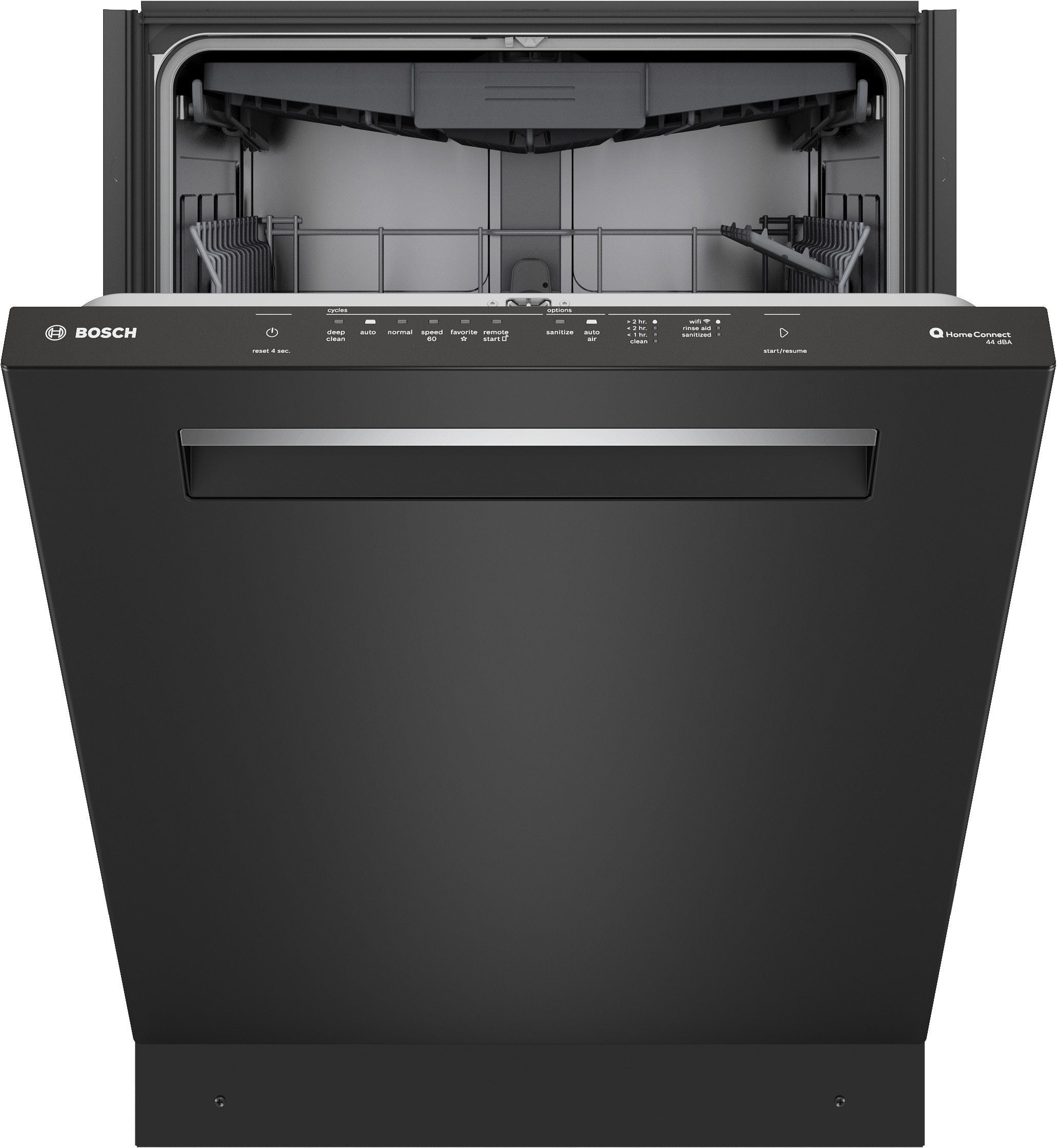 Bosch 500 Series 24 in Top Control Built in Dishwasher With Third Rack Black ENERGY STAR 44 Decibel Very Quiet Sound Level