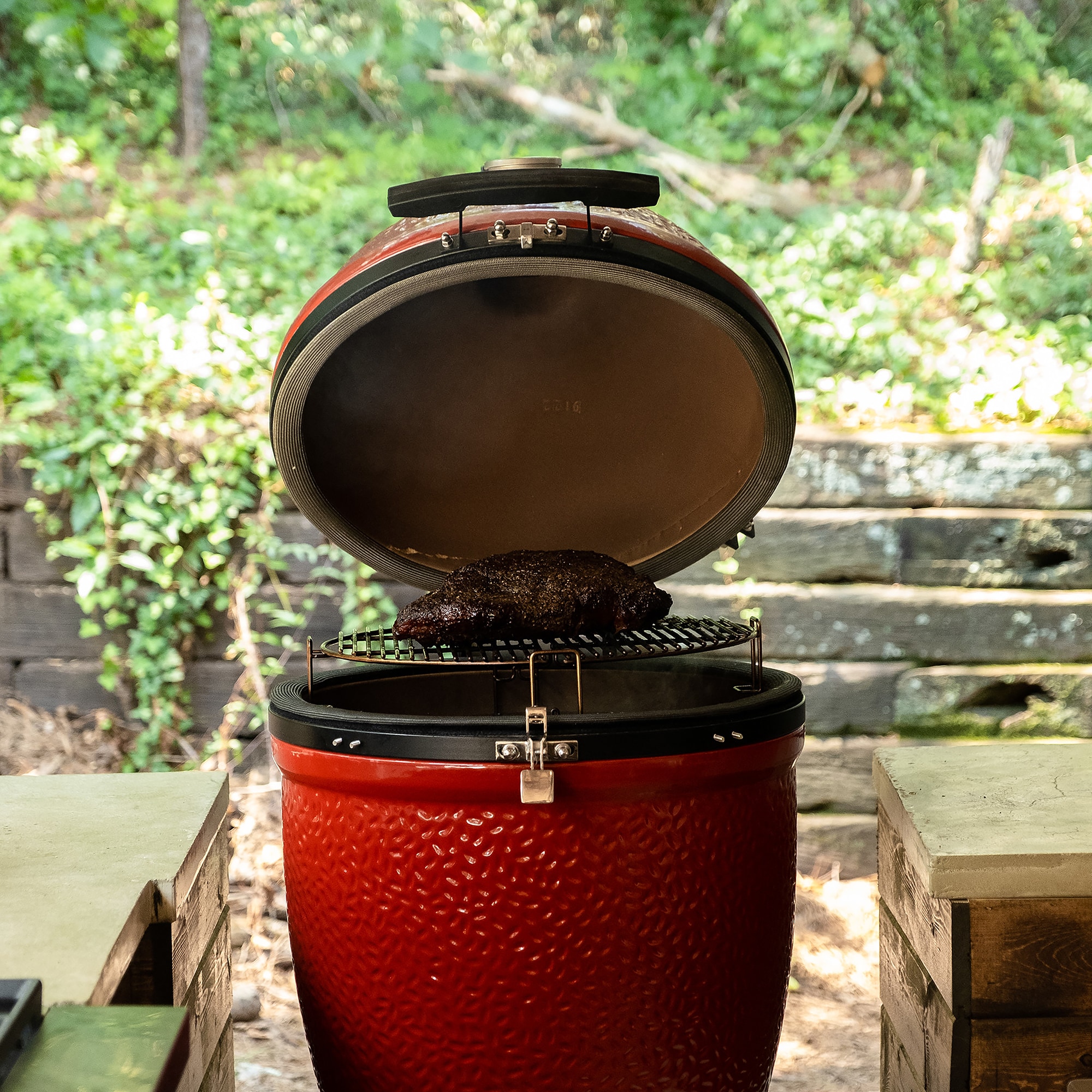 Kamado Joe Classic Joe III Stand Alone 18-in W Blaze Red Kamado Charcoal Grill