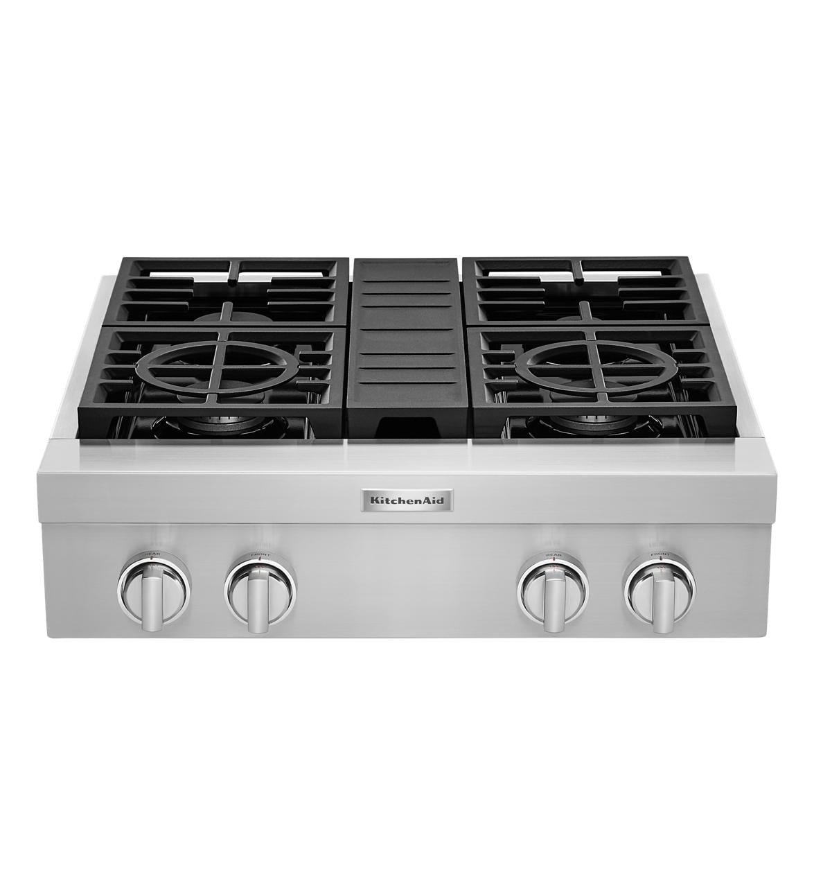 KitchenAid 30-in 4 burners Stainless steel Gas Cooktop