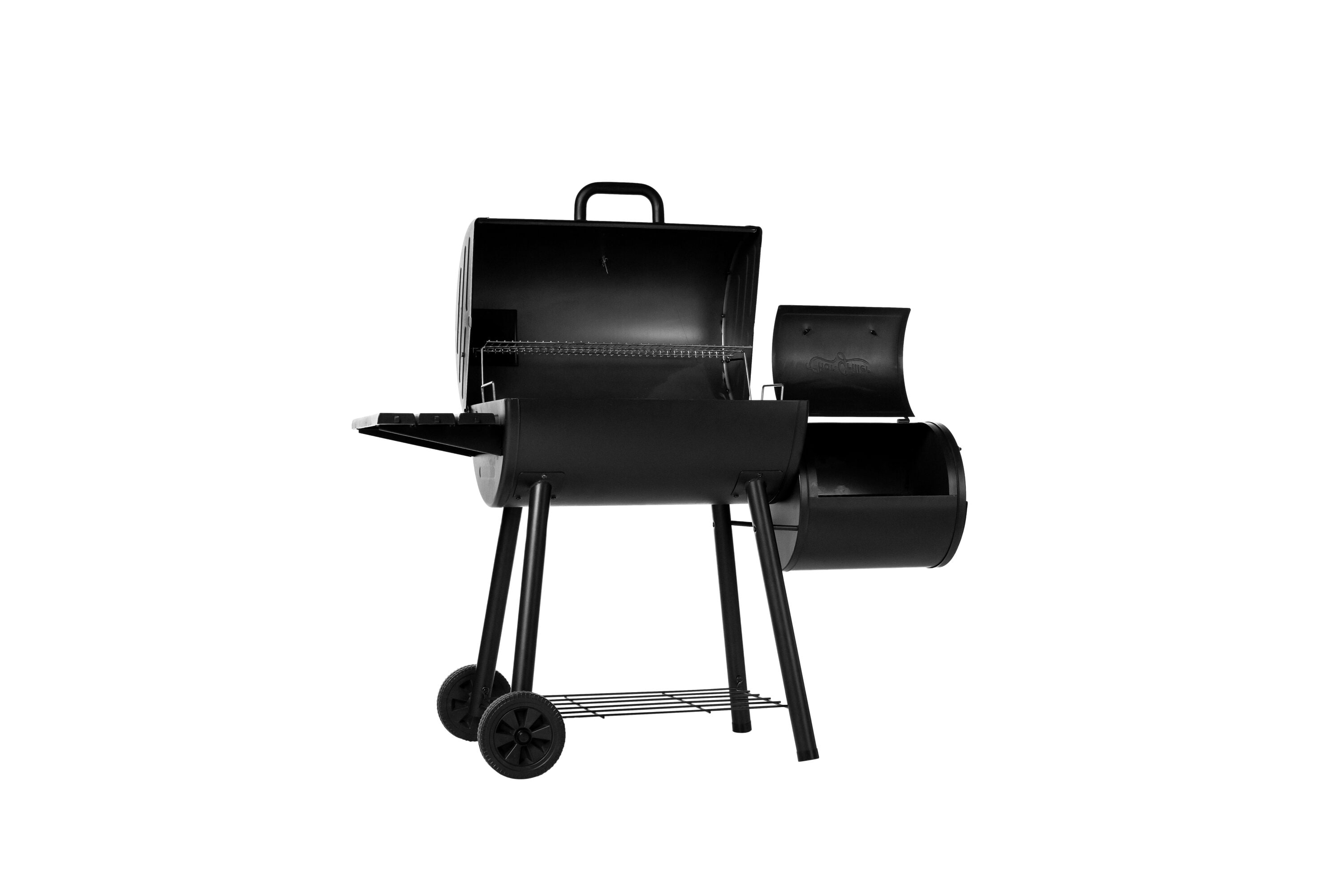 Char-Griller Smokin' Pro 1130-Sq. in Black Horizontal Charcoal Smoker