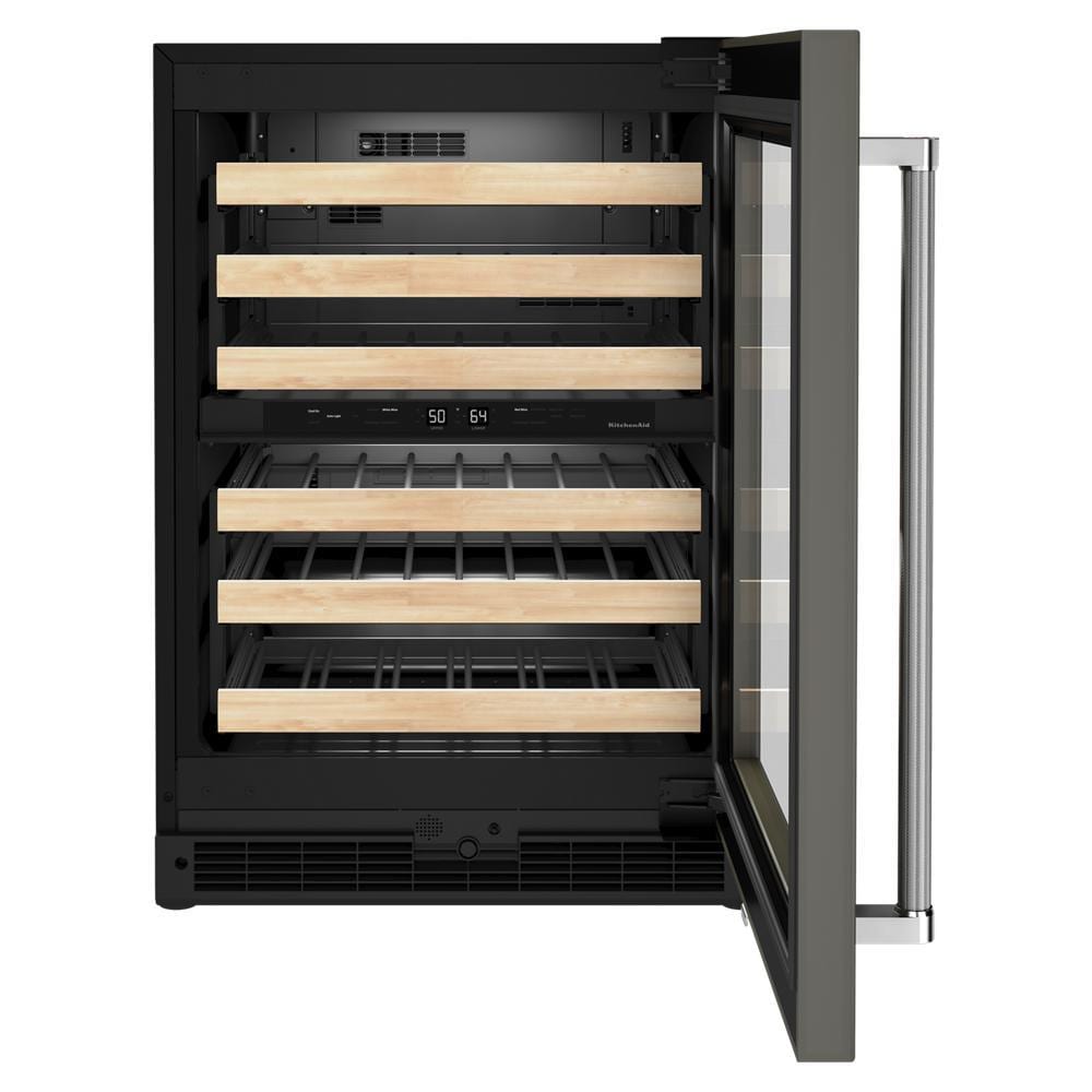KitchenAid 23.88-in W 46 -Bottles Panel Ready Dual Zone Cooling Built-in Indoor Wine Cooler