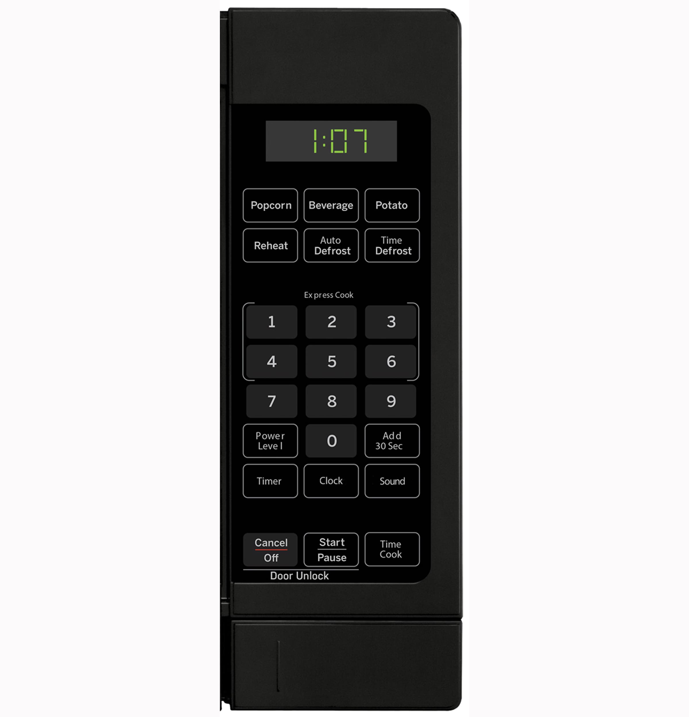 GE 0 7 cu ft Small 700 Watt Countertop Microwave Black