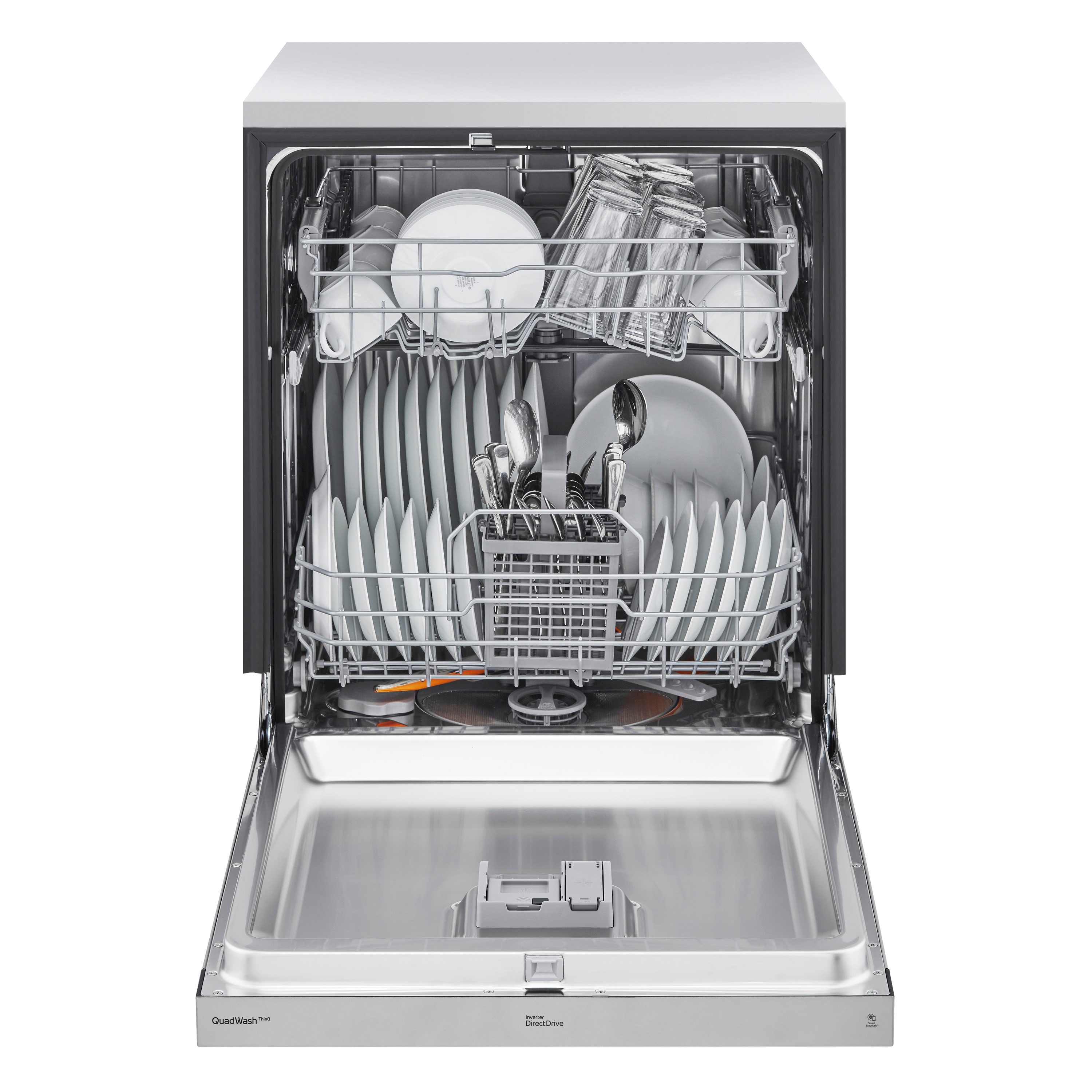 LG QuadWash Front Control 24 in Smart Built In Dishwasher Stainless Steel ENERGY STAR 48 dBA
