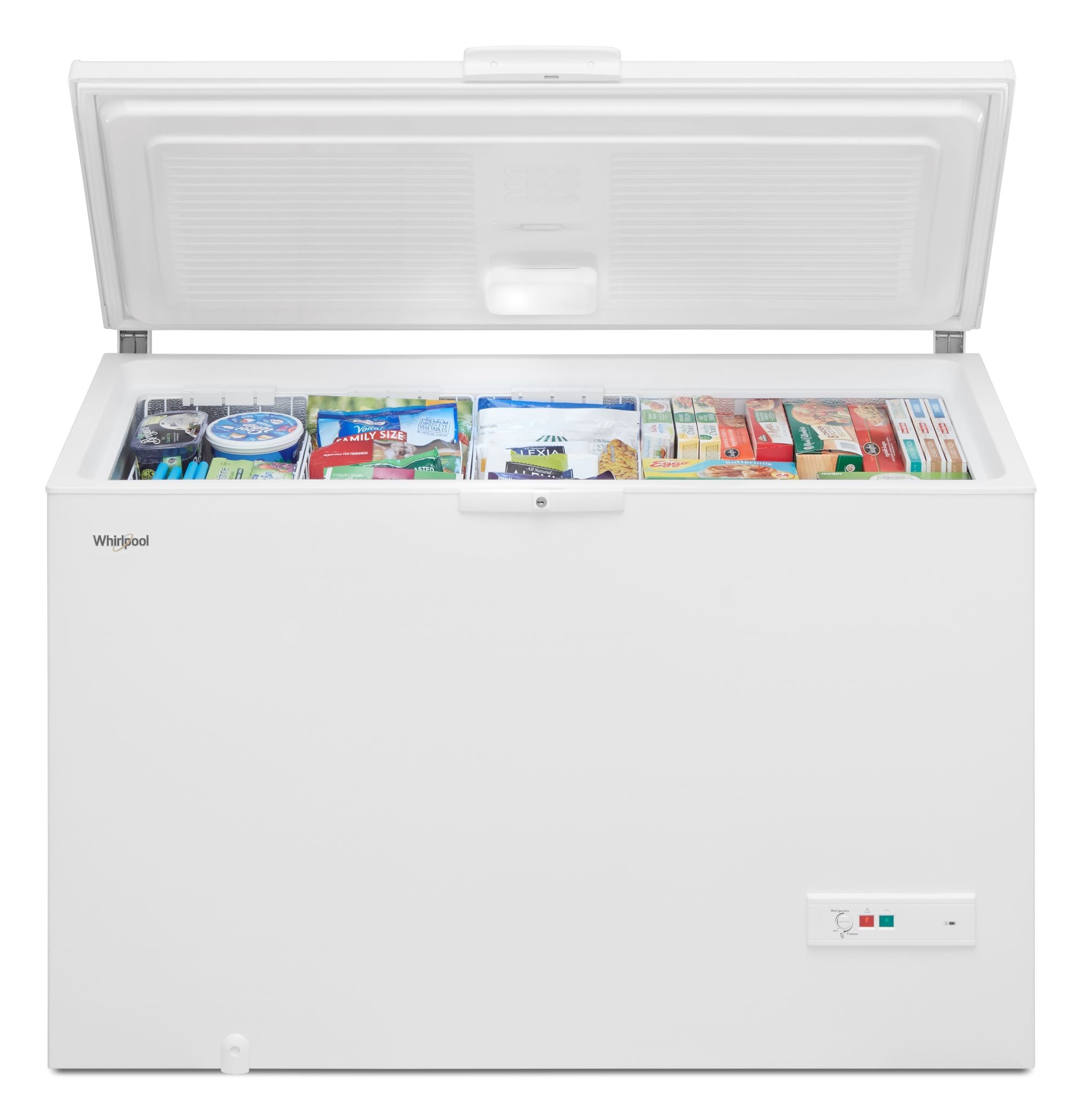 Whirlpool 16 cu ft Manual Defrost Chest Freezer with Temperature Alarm White