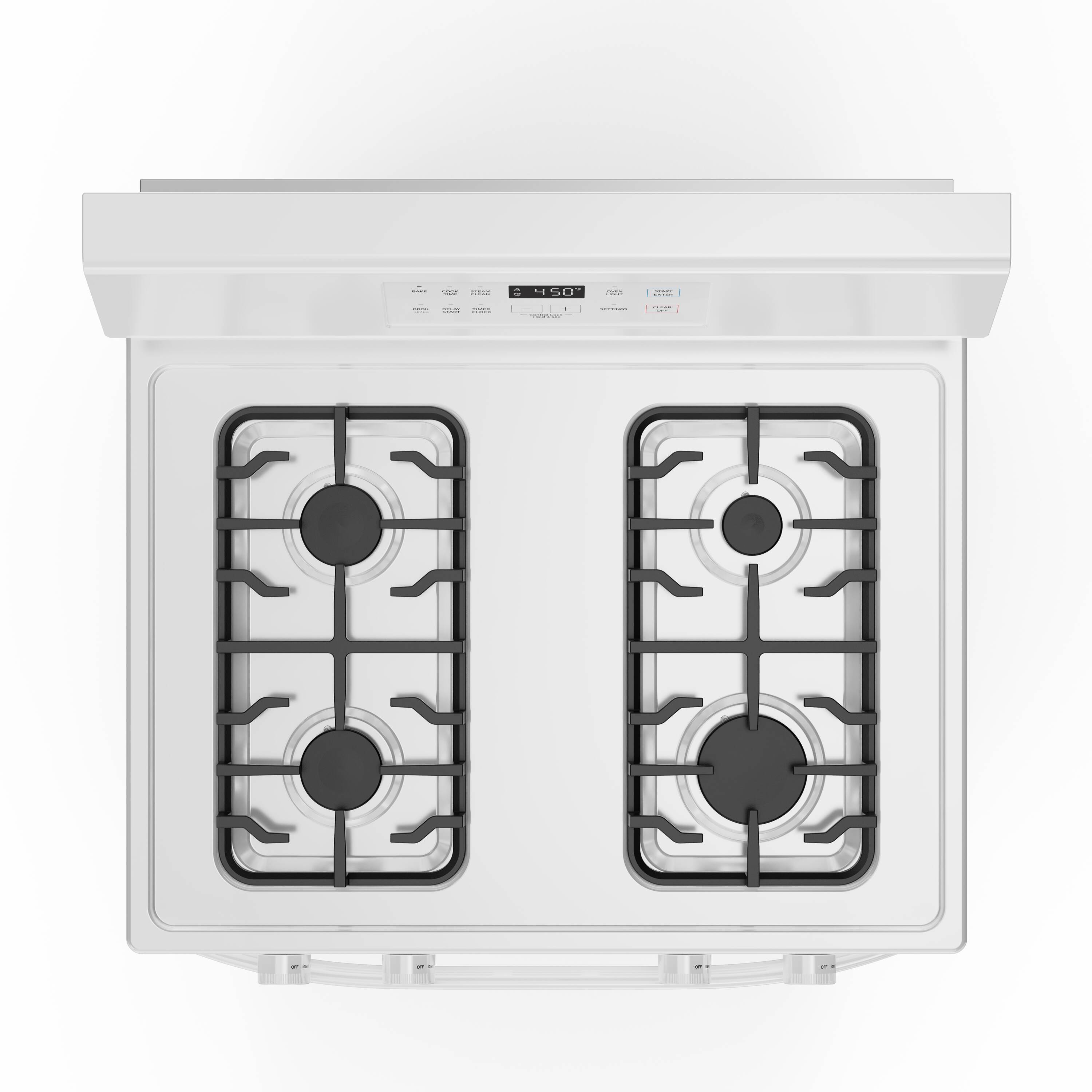 Midea 30-in 4 burners 6.1-cu ft Freestanding Natural Gas Range ( White )